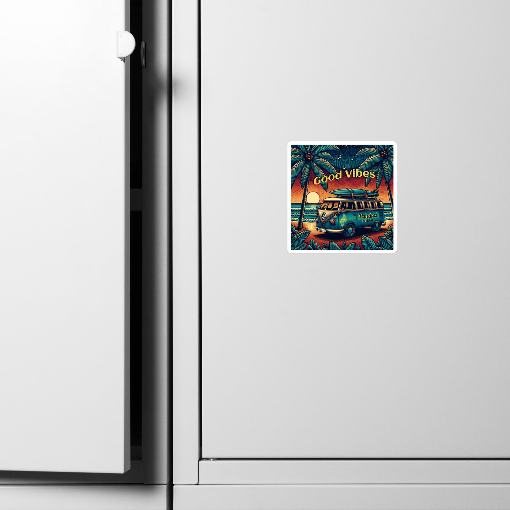 VW Good Vibes Magnet Magnet Pa'akai & Kukui 4″×4″