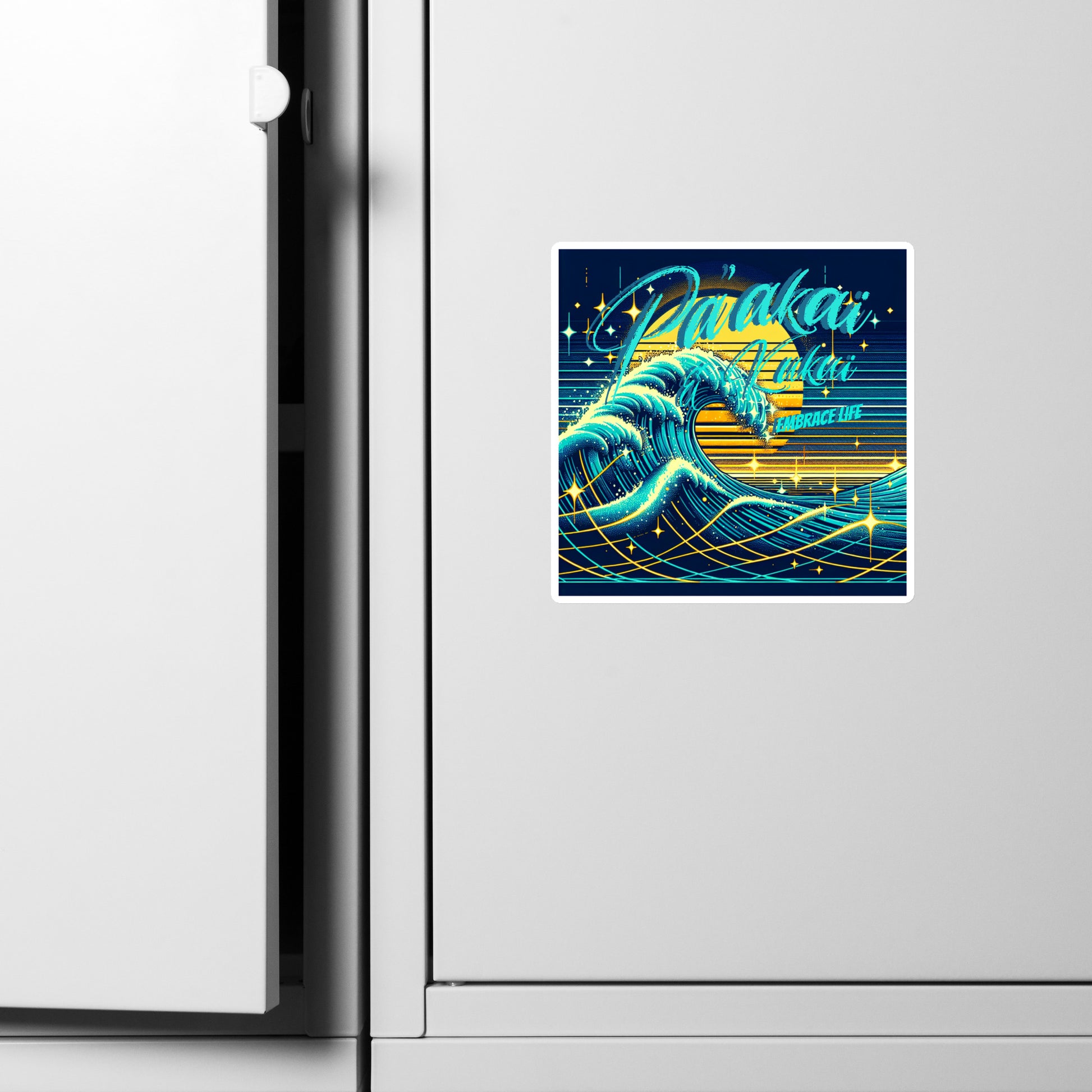 Blue Waves Magnet Magnet Pa'akai & Kukui 6″×6″