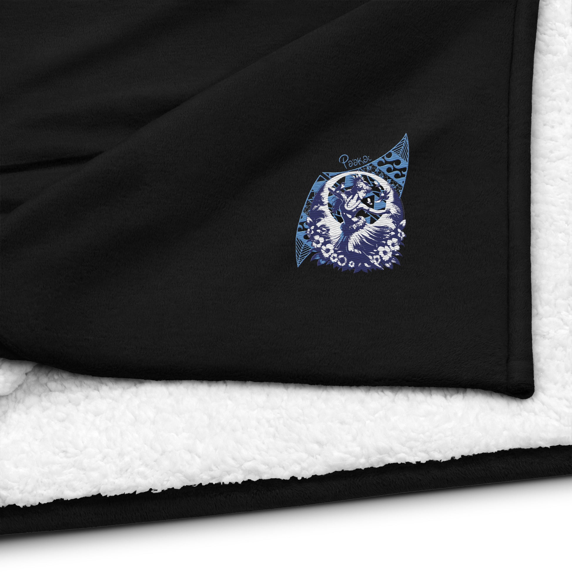 Hula Girl Vibes sherpa blanket Throw Blanket Pa'akai & Kukui
