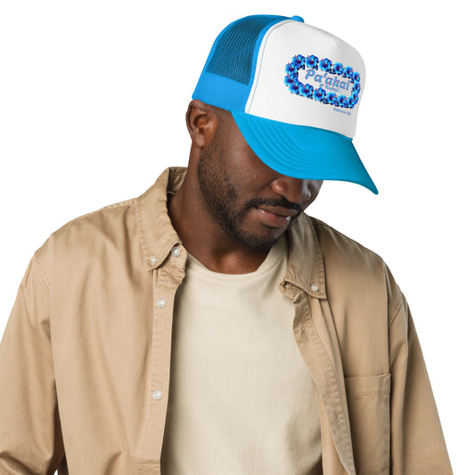 Pua aloalo trucker hat Trucker Hat Pa'akai & Kukui Blue / White / Blue