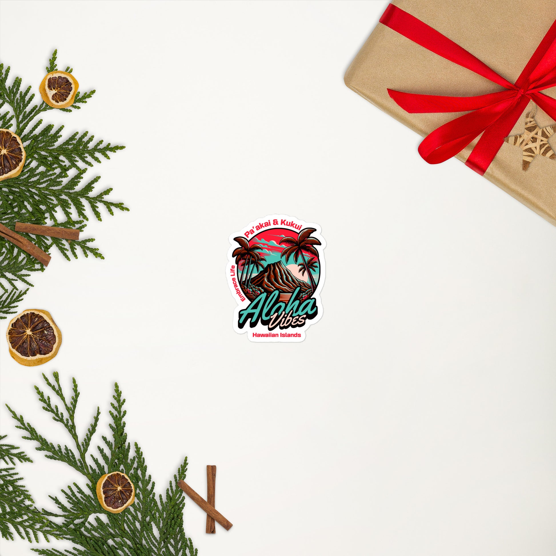 Aloha Vibes (Teal) Bubble-free stickers Sticker Pa'akai & Kukui