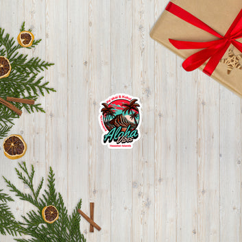 Aloha Vibes (Teal) Bubble-free stickers