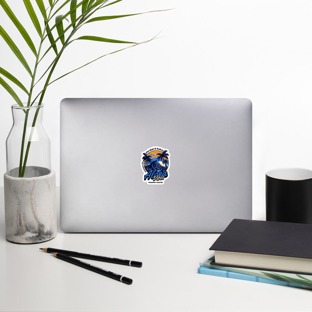 Aloha Vibes (Blue) Bubble-free stickers Sticker Pa'akai & Kukui