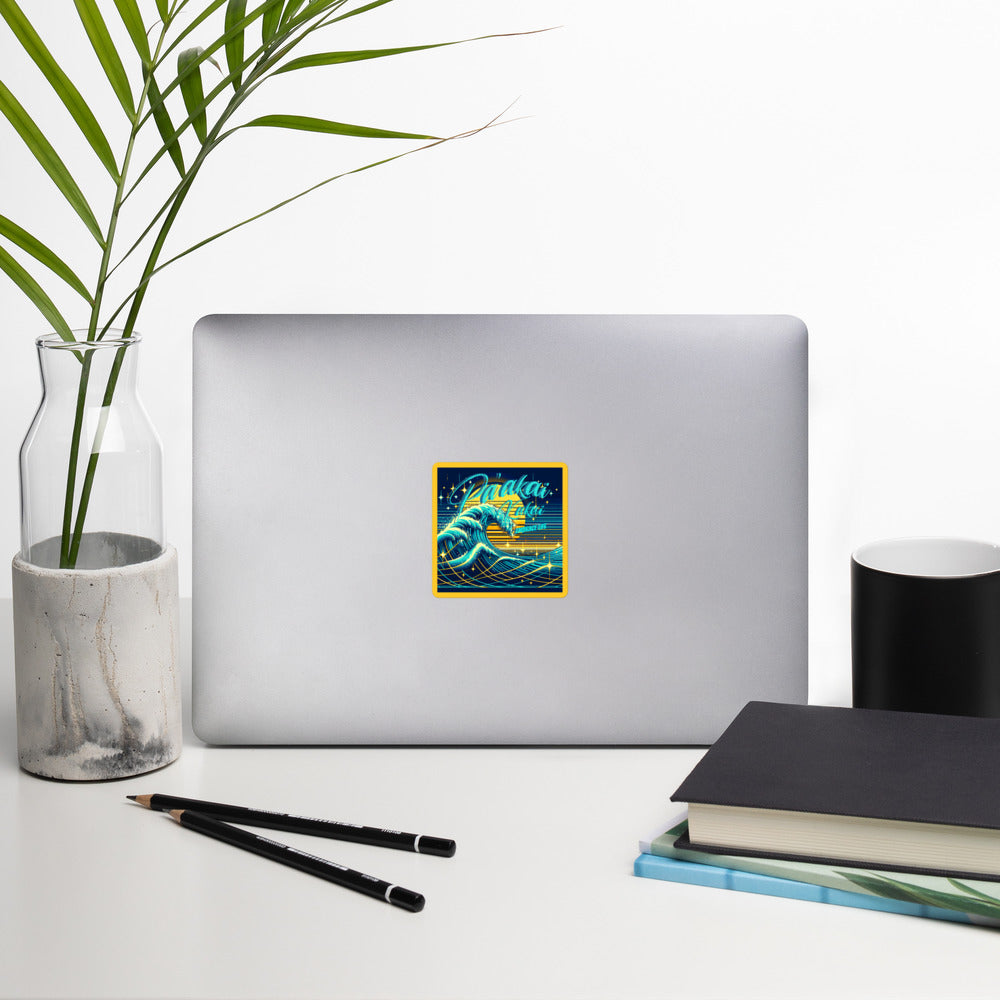 Blue Waves Bubble-free stickers Sticker Pa'akai & Kukui 3″×3″
