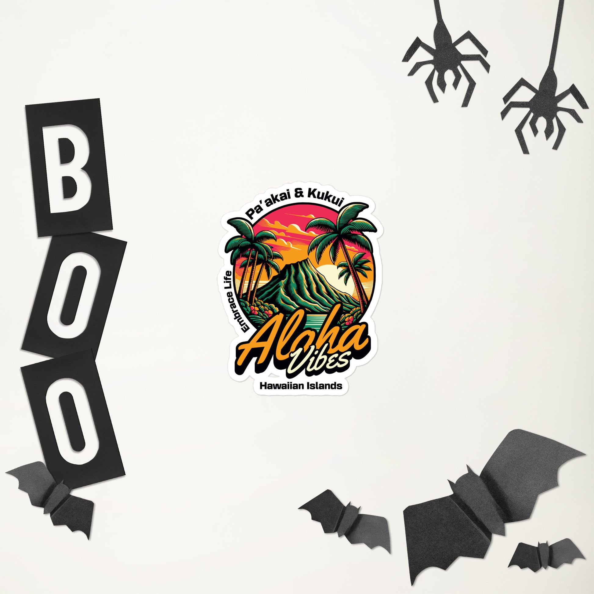 Aloha Vibes Bubble-free stickers Sticker Pa'akai & Kukui 4″×4″