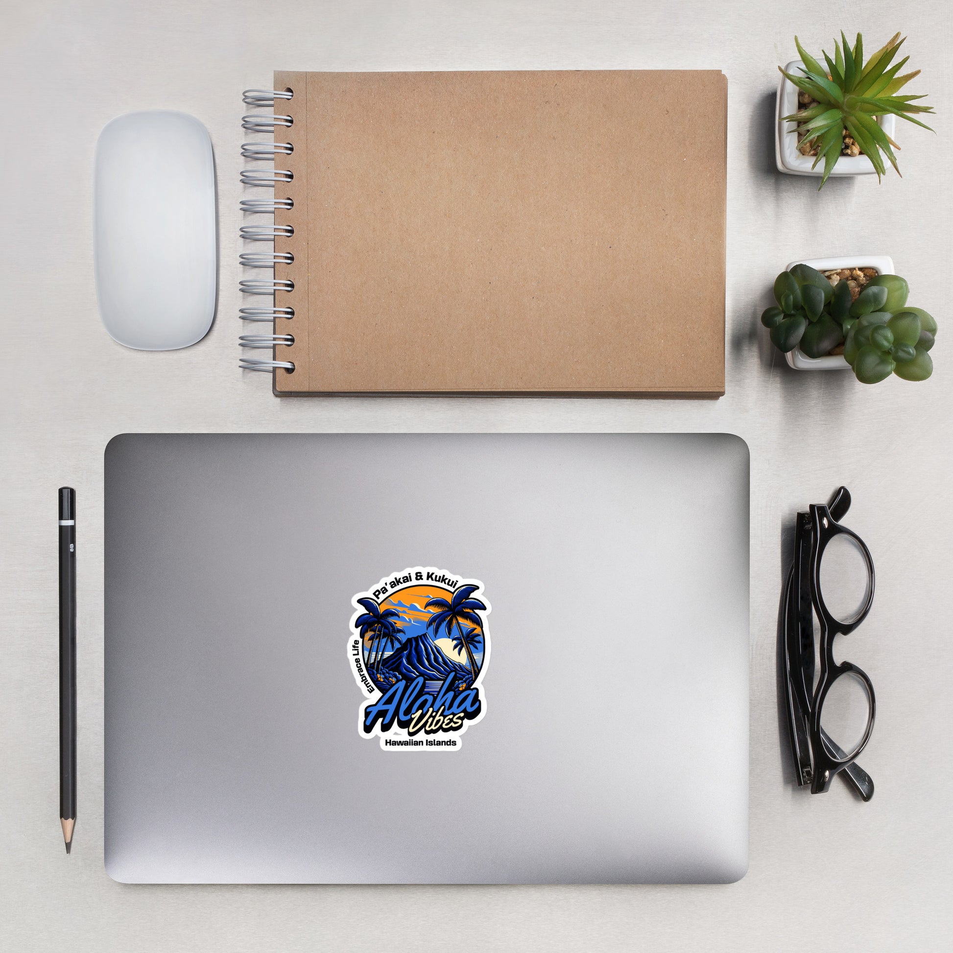 Aloha Vibes (Blue) Bubble-free stickers Sticker Pa'akai & Kukui