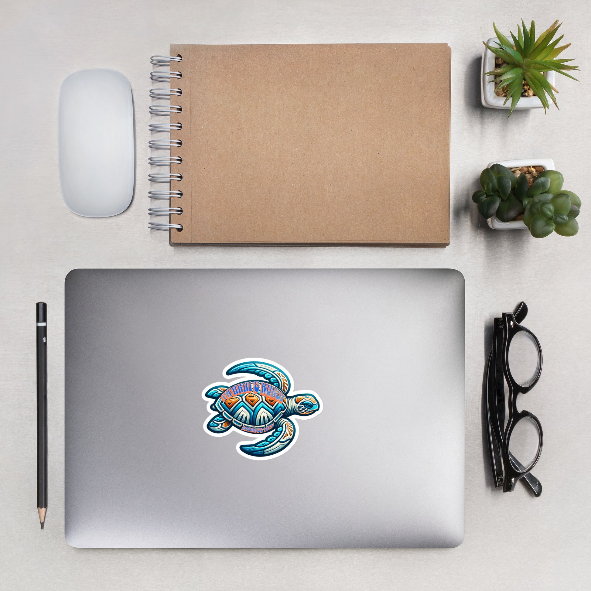 Tribal Sea Turtle Stickers Sticker Pa'akai & Kukui 4″×4″