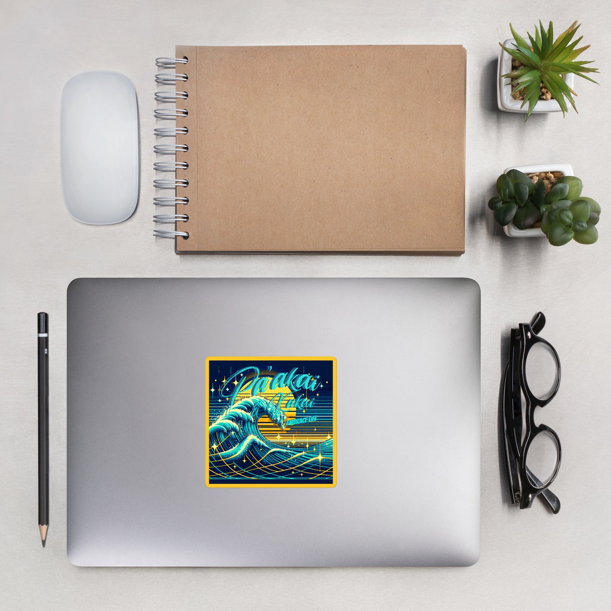 Blue Waves Bubble-free stickers Sticker Pa'akai & Kukui