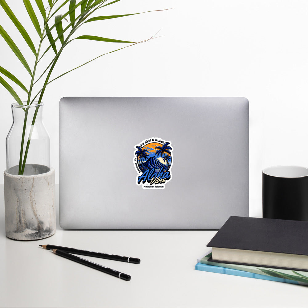 Aloha Vibes (Blue) Bubble-free stickers Sticker Pa'akai & Kukui
