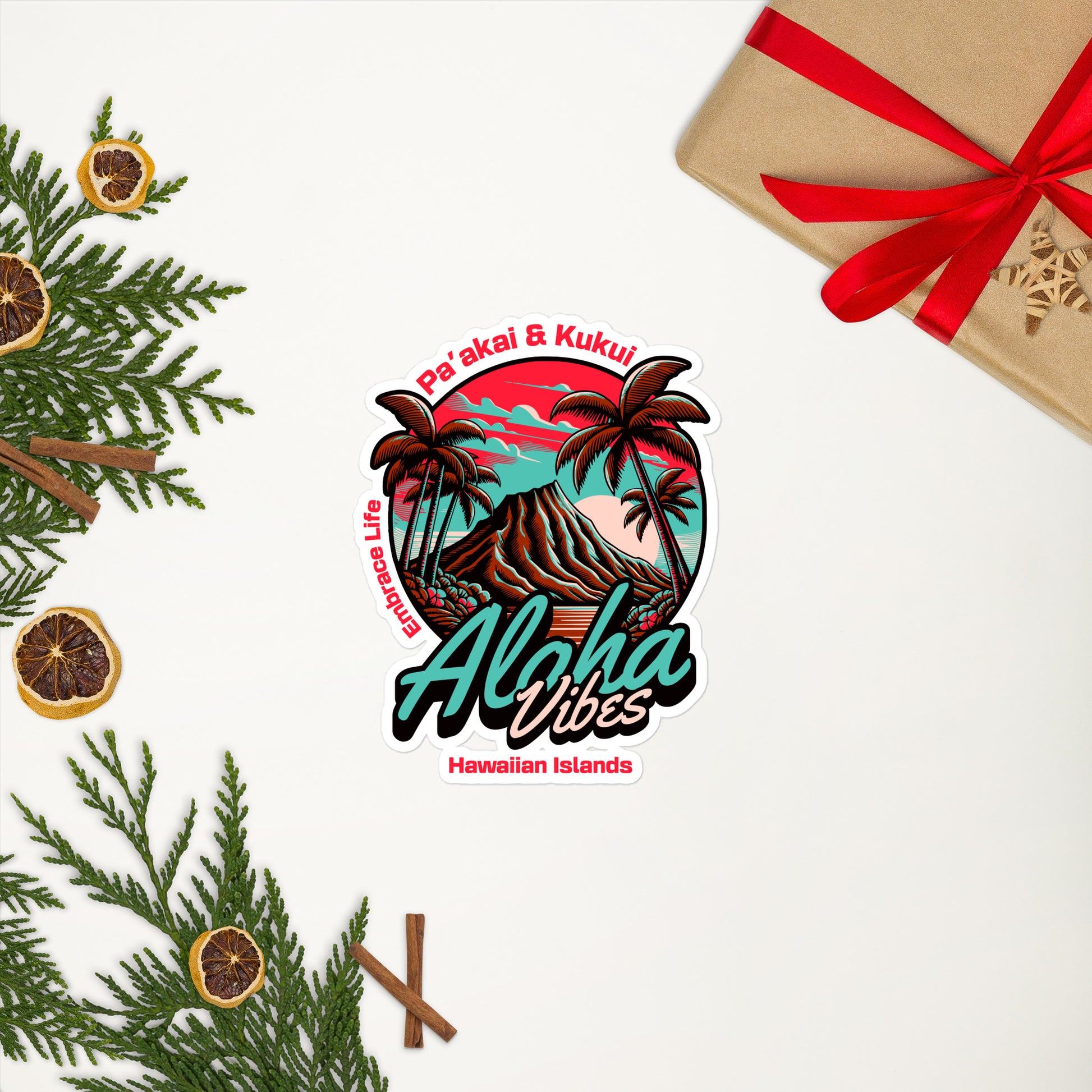 Aloha Vibes (Teal) Bubble-free stickers Sticker Pa'akai & Kukui