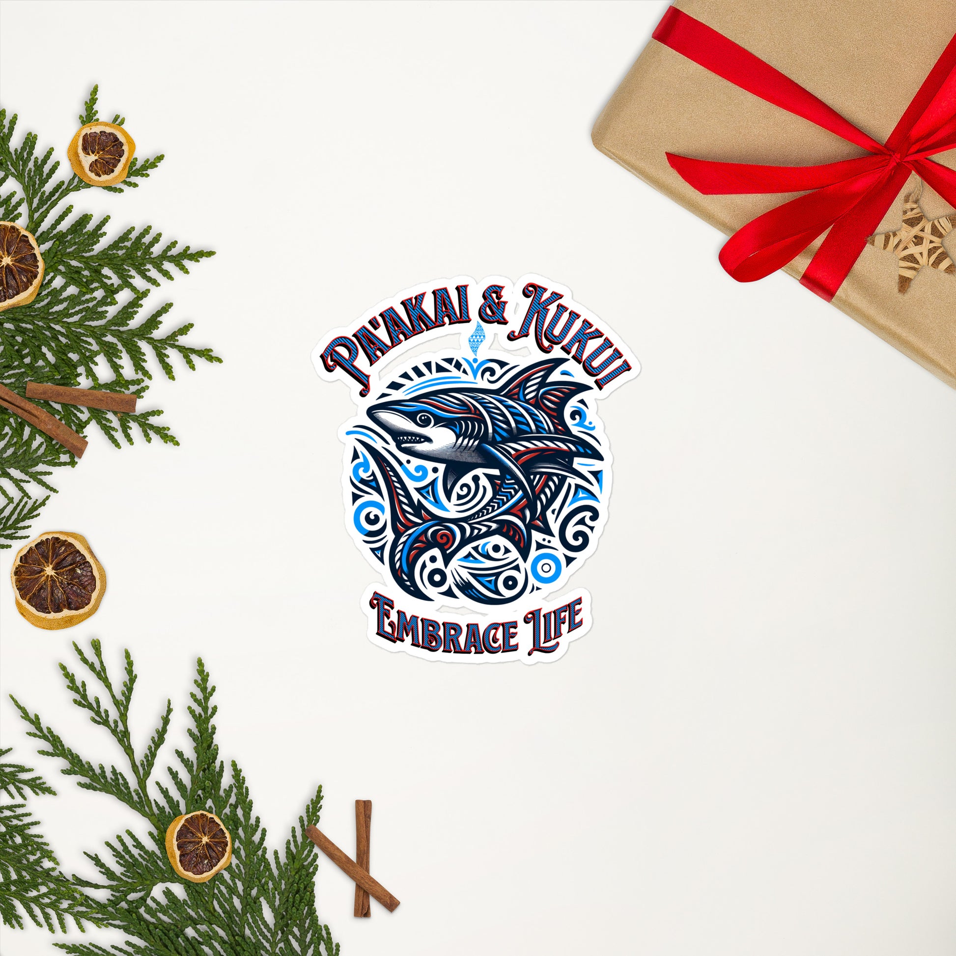 Tribal Shark Bubble-free stickers Sticker Pa'akai & Kukui