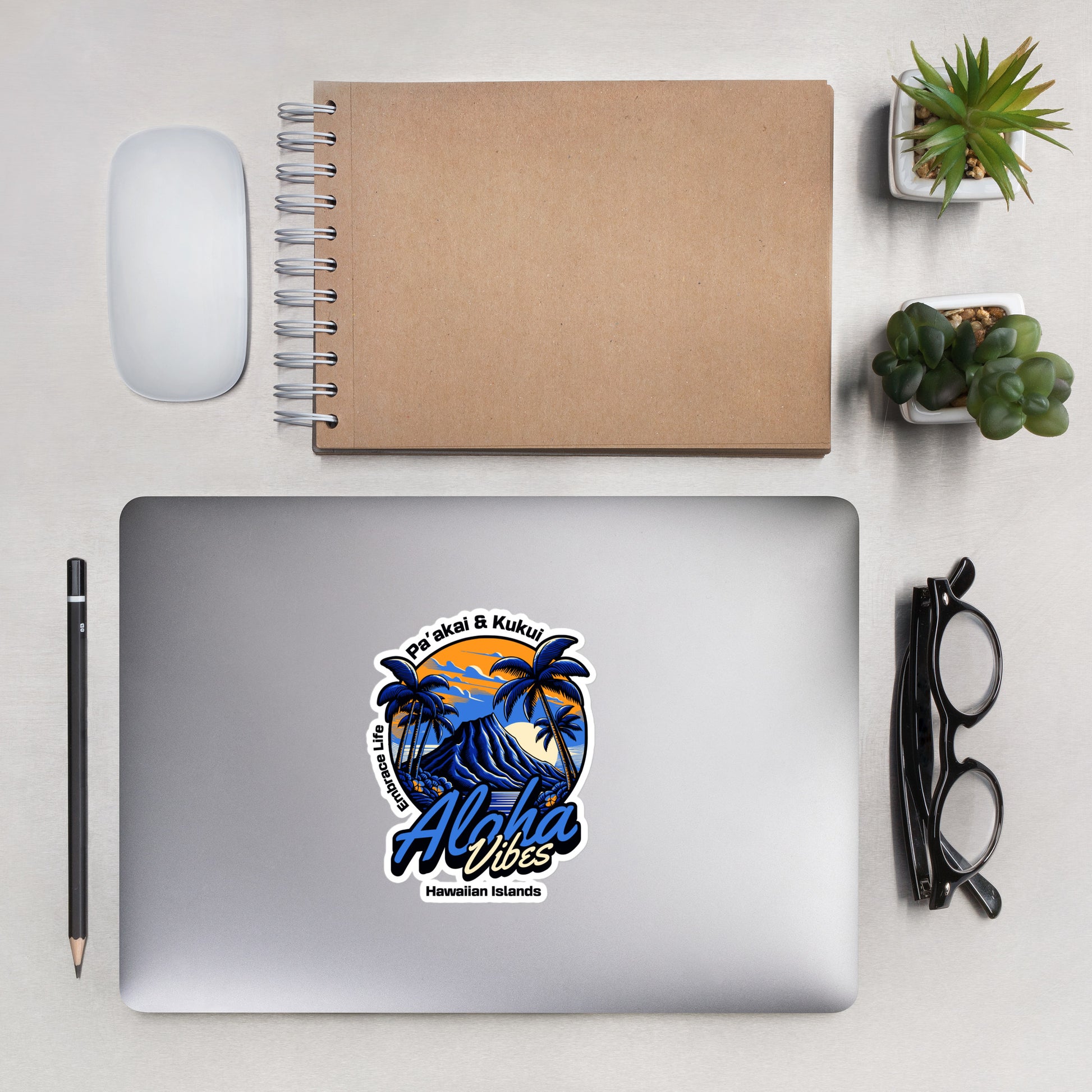 Aloha Vibes (Blue) Bubble-free stickers Sticker Pa'akai & Kukui