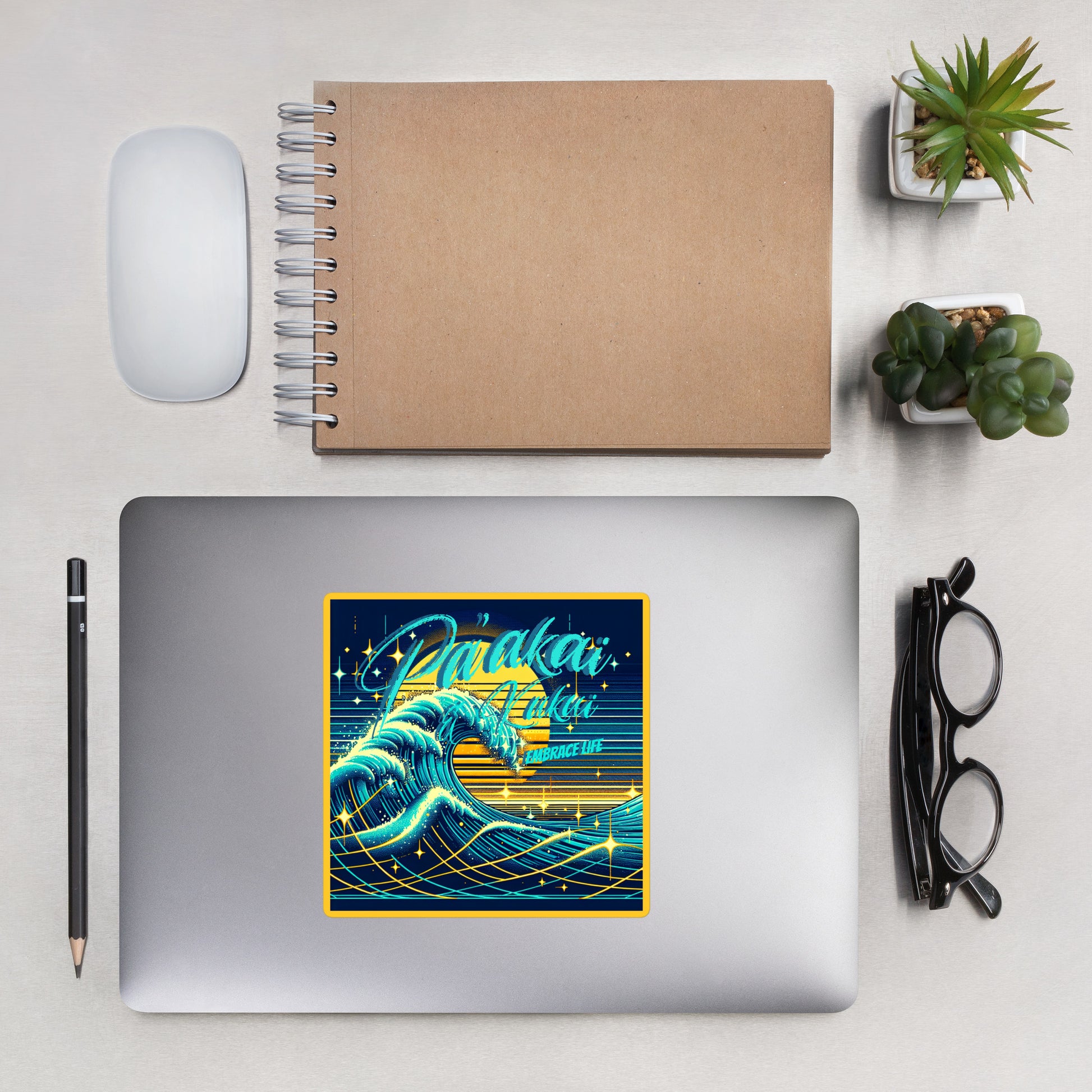 Blue Waves Bubble-free stickers Sticker Pa'akai & Kukui