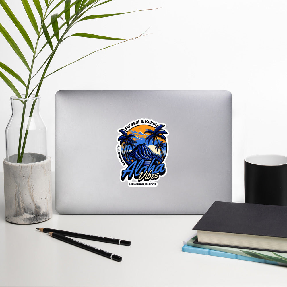Aloha Vibes (Blue) Bubble-free stickers Sticker Pa'akai & Kukui