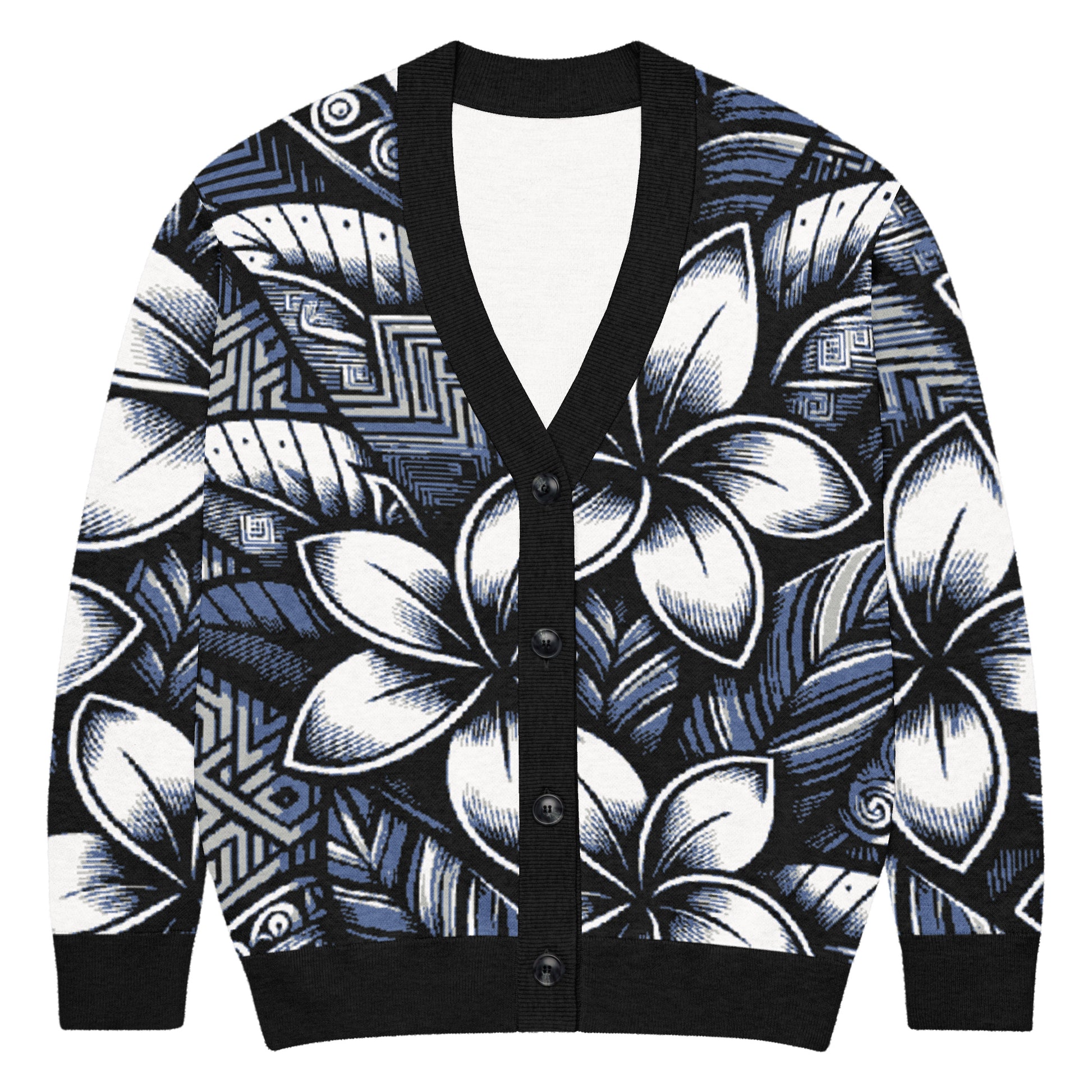 Pua 'Uli'uli Knitted cardigan Cardigan Pa'akai & Kukui L