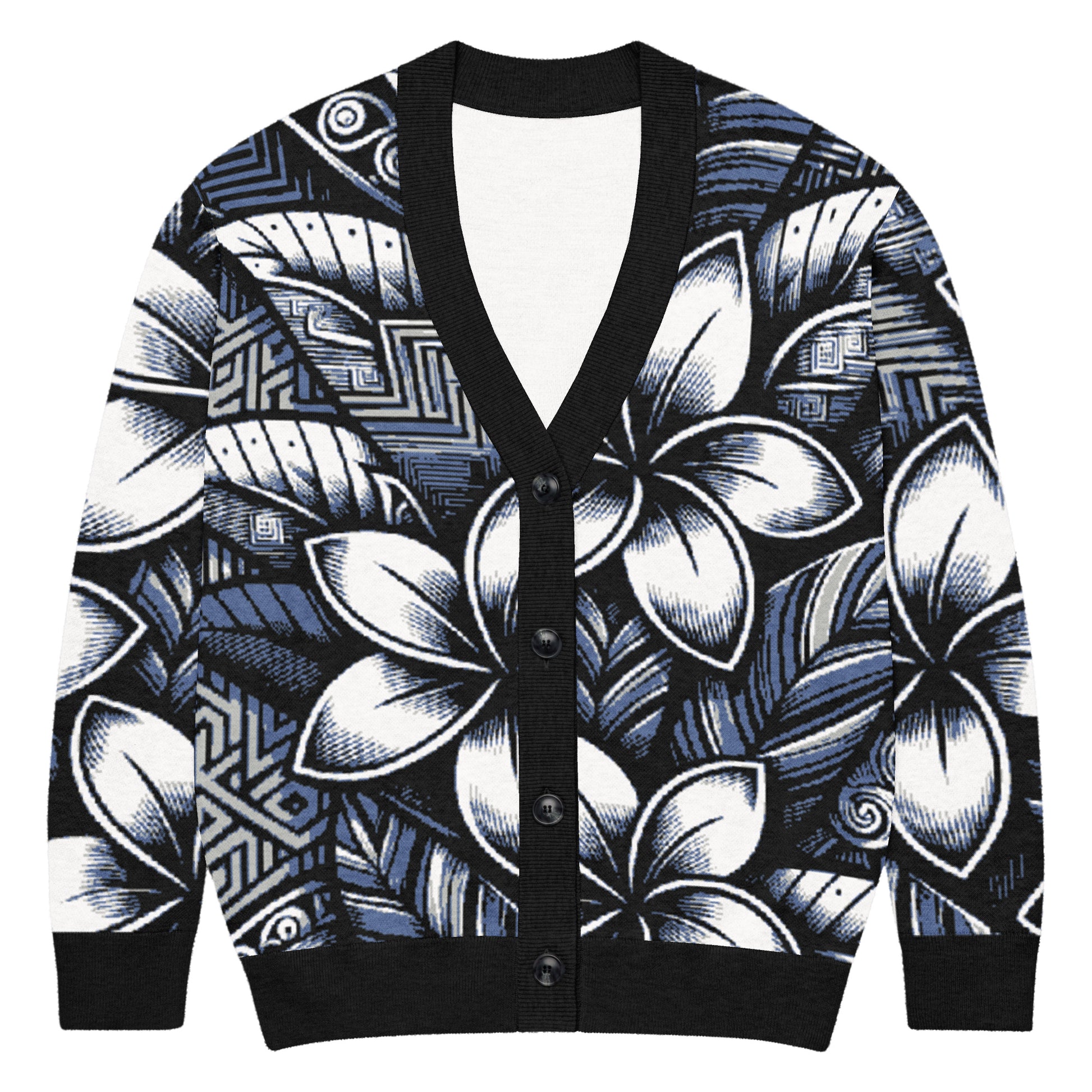 Pua 'Uli'uli Knitted cardigan Cardigan Pa'akai & Kukui M