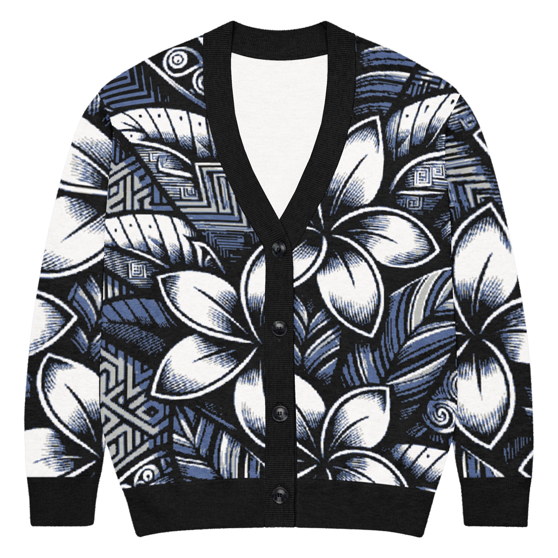 Pua 'Uli'uli Knitted cardigan Cardigan Pa'akai & Kukui S