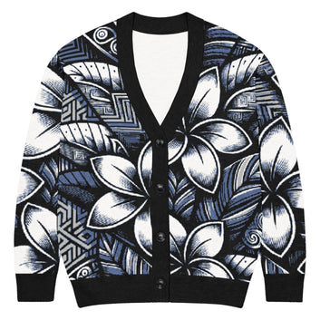 Pua 'Uli'uli Knitted cardigan Cardigan Pa'akai & Kukui S