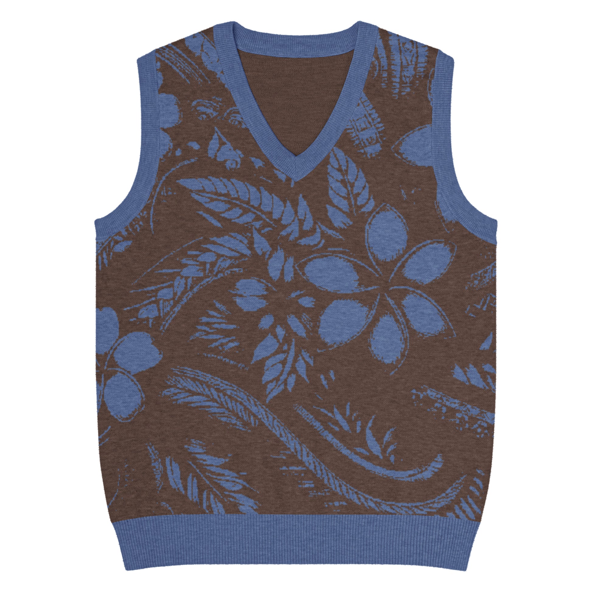Pua Uliuli Knit V-neck vest Knitted V-Neck Vest Pa'akai & Kukui L