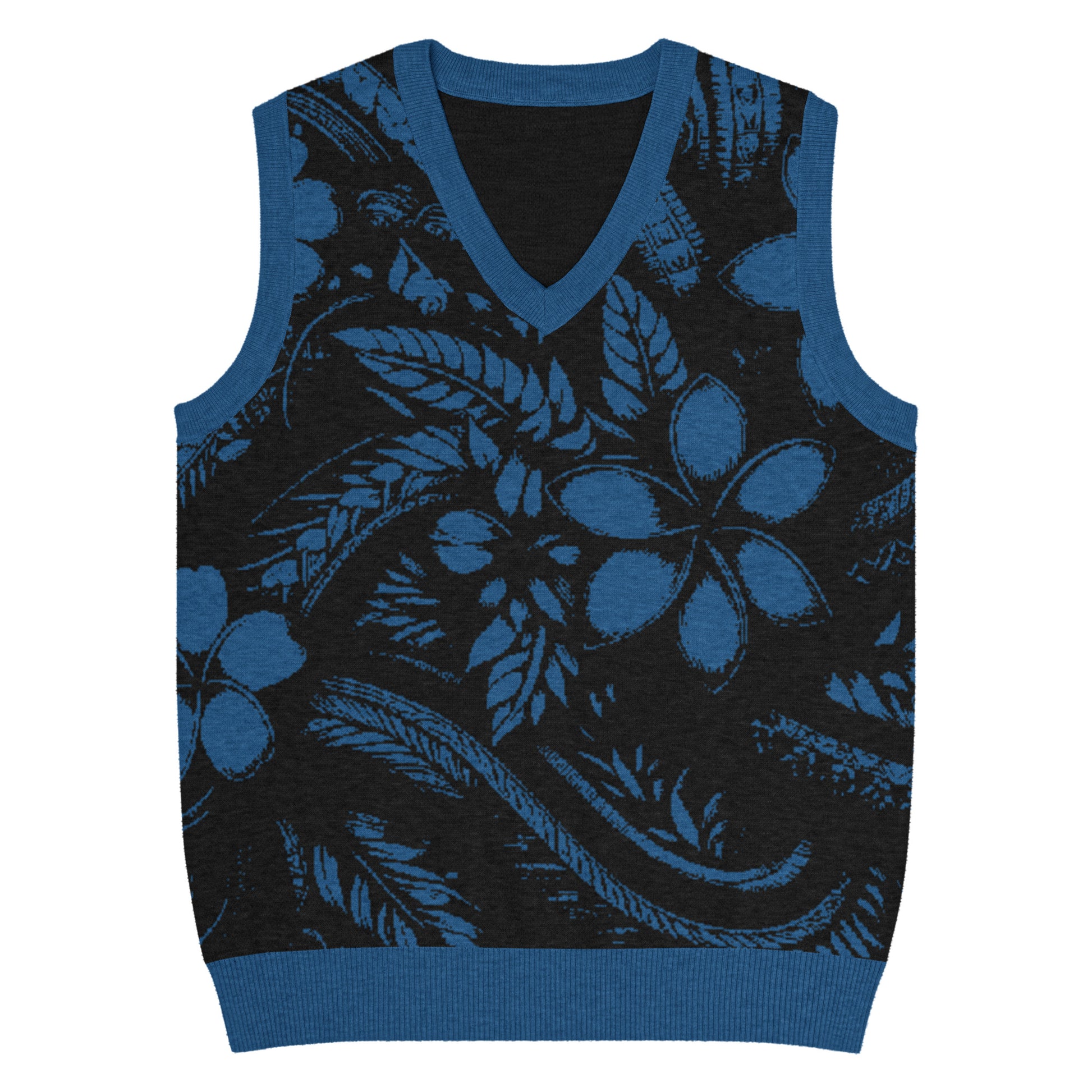 Pua 'Ele'ele Knit V-neck vest Knitted V-Neck Vest Pa'akai & Kukui M