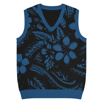 Pua 'Ele'ele Knit V-neck vest Knitted V-Neck Vest Pa'akai & Kukui S