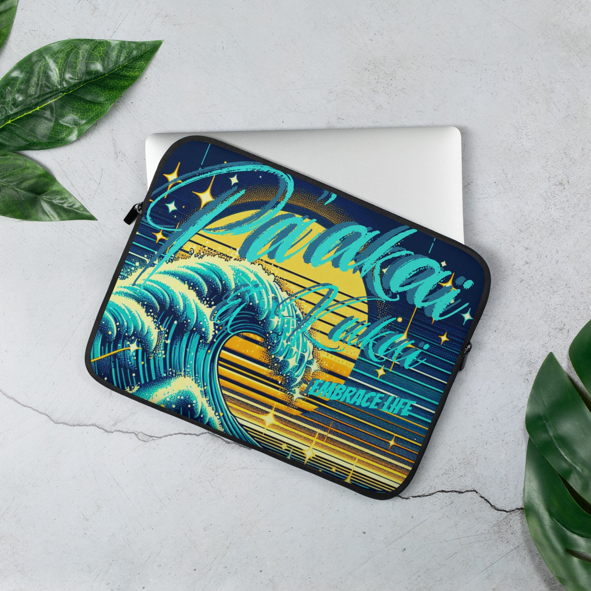 Blue Waves Laptop Sleeve Laptop Sleeve Pa'akai & Kukui 13″