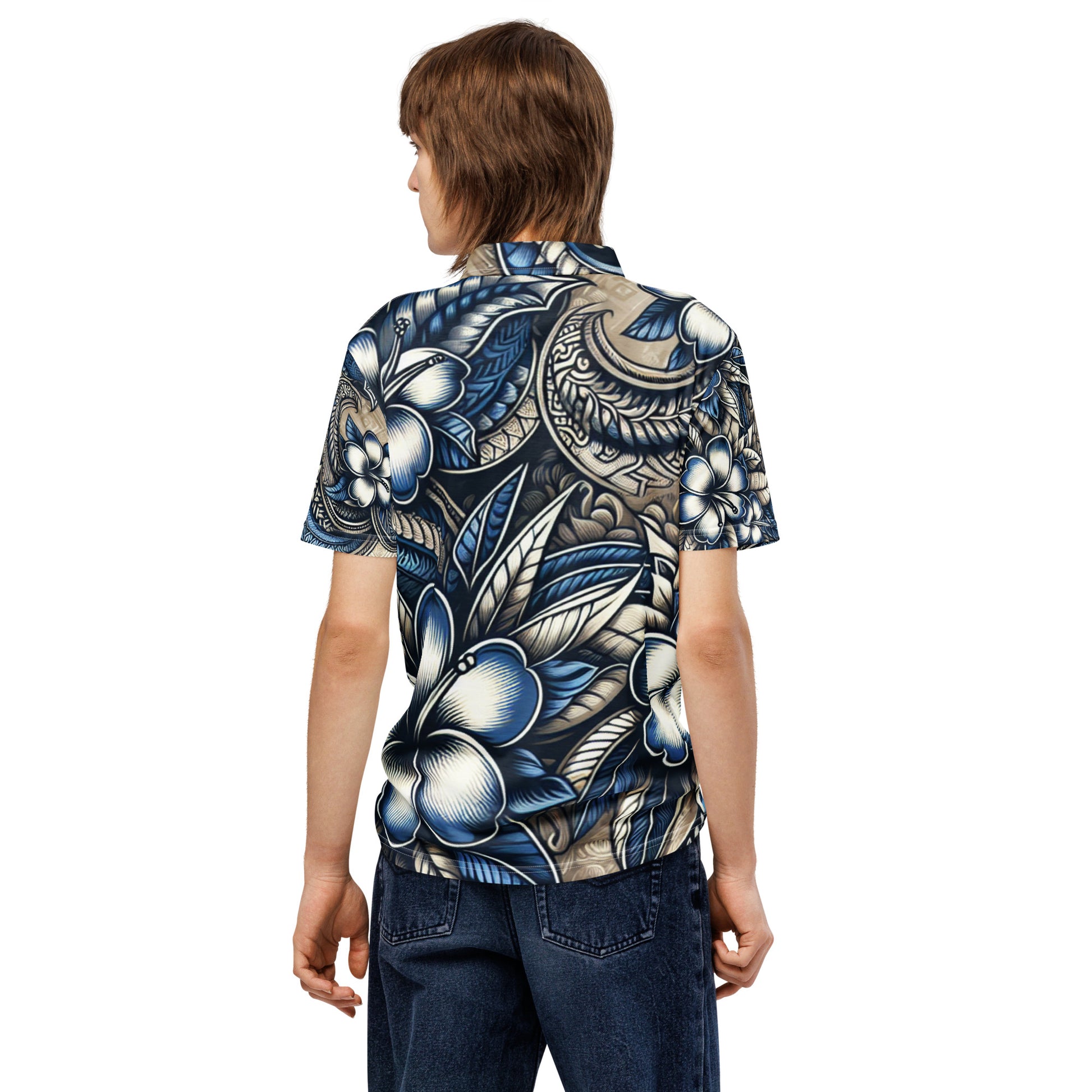 Loke Keʻokeʻo - Men’s slim fit polo Polo Pa'akai & Kukui