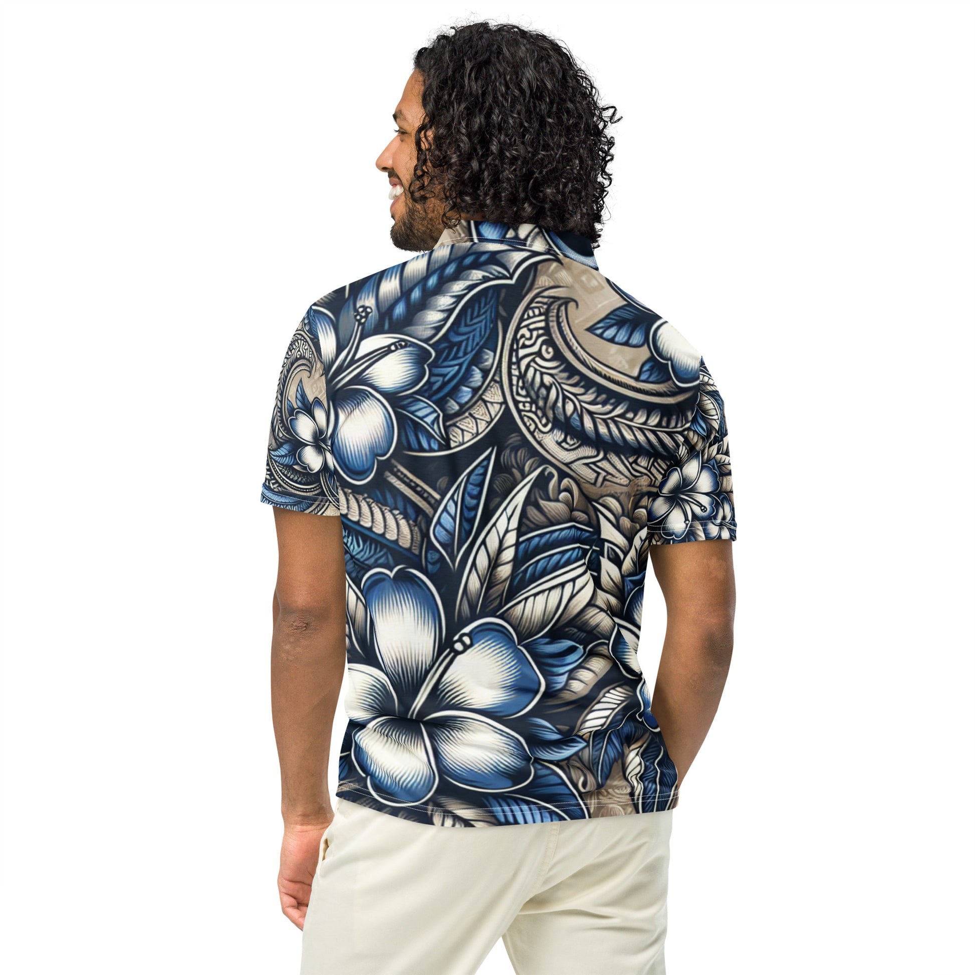 Loke Keʻokeʻo - Men’s slim fit polo Polo Pa'akai & Kukui