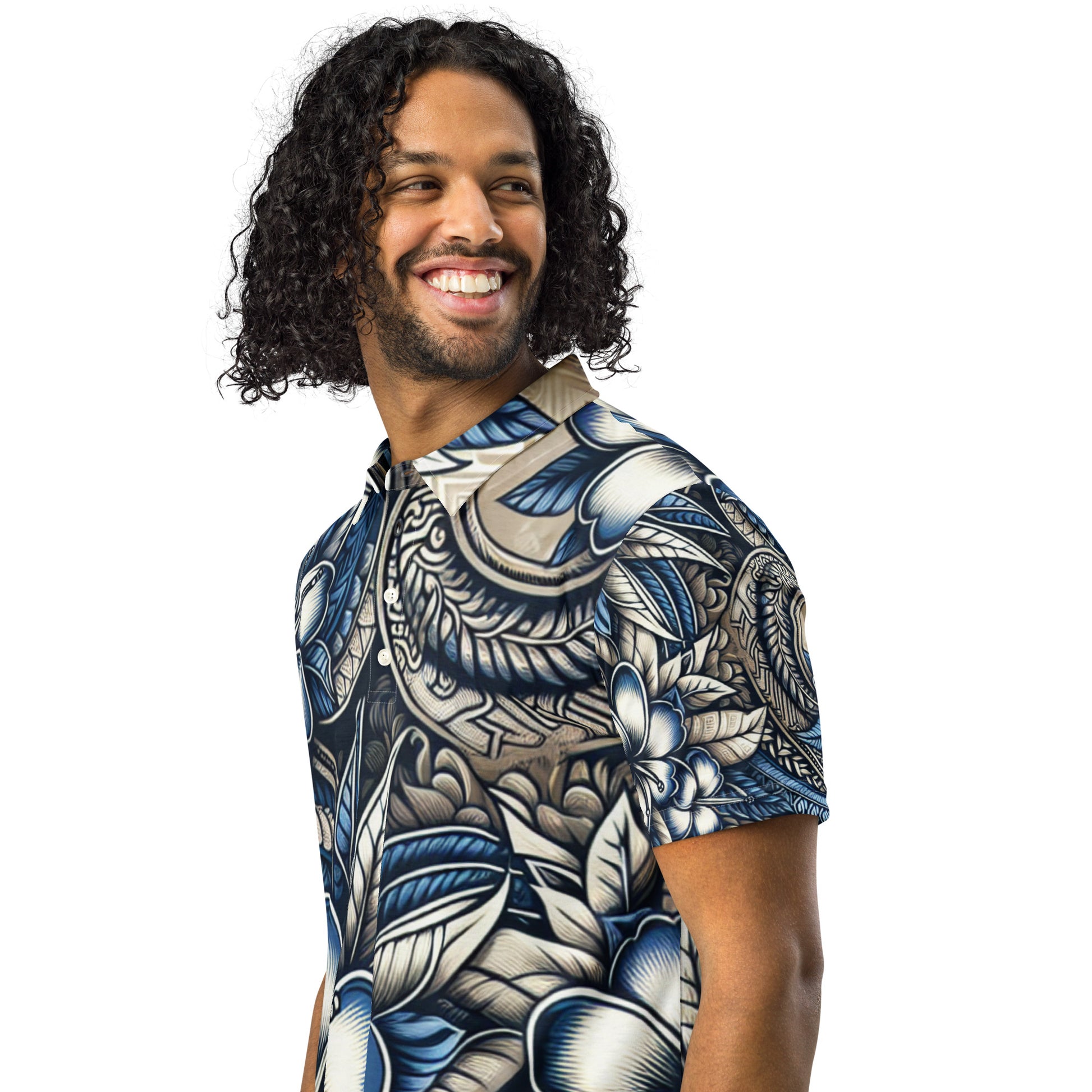 Loke Keʻokeʻo - Men’s slim fit polo Polo Pa'akai & Kukui