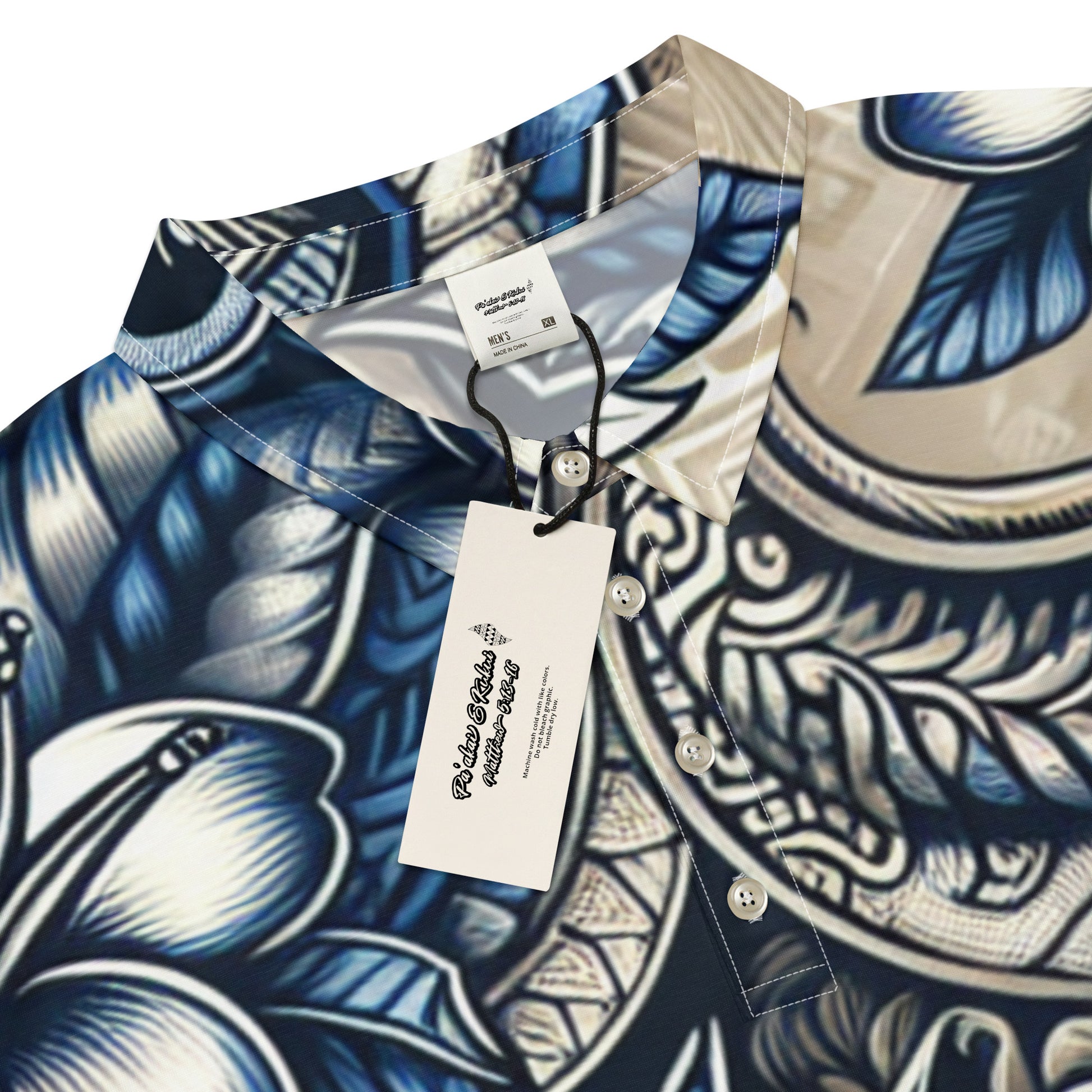 Loke Keʻokeʻo - Men’s slim fit polo Polo Pa'akai & Kukui