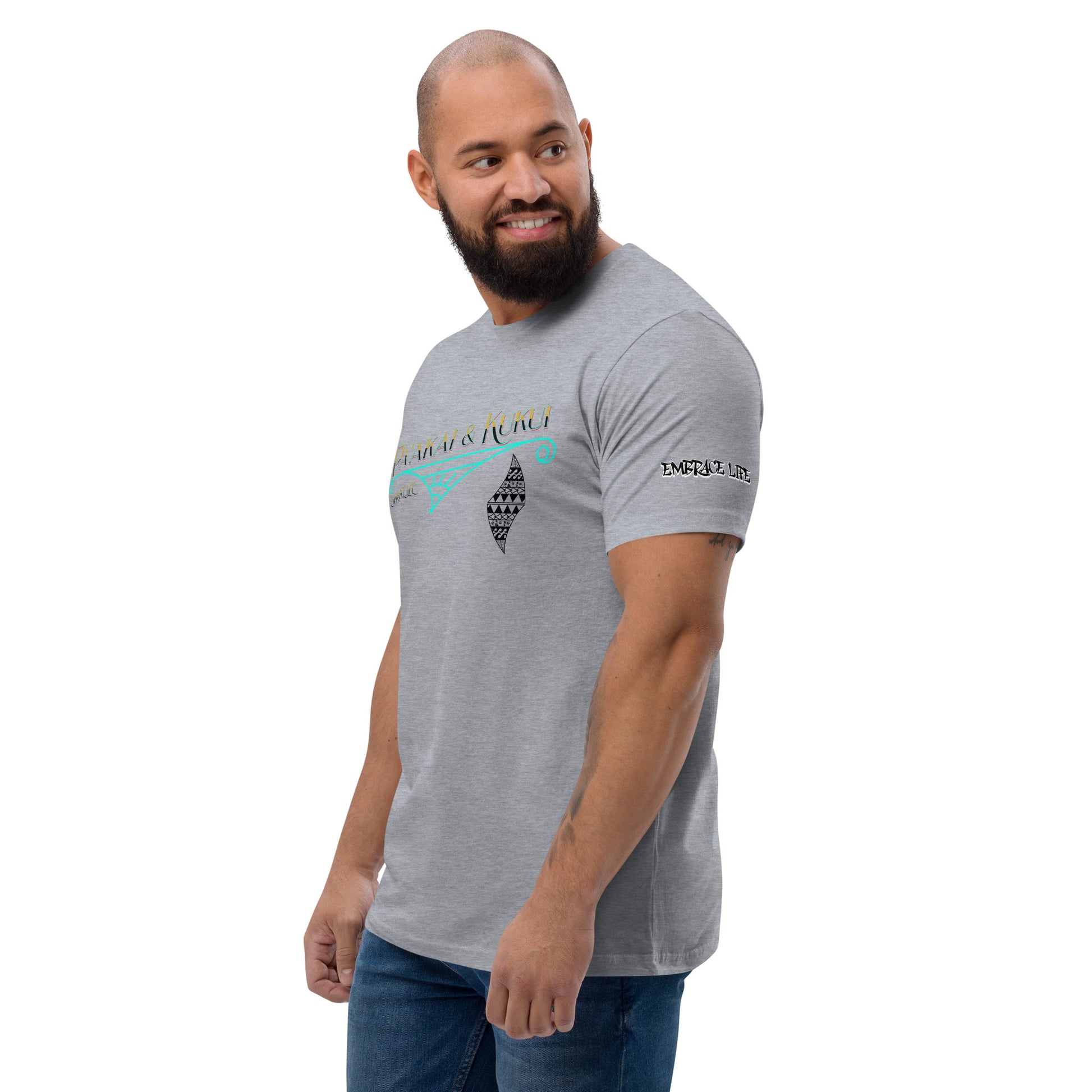 Paʻakai Filigree Hawaiian Fitted T-Shirt — Polynesian Streetwear Premium Tee T-shirt Pa'akai & Kukui