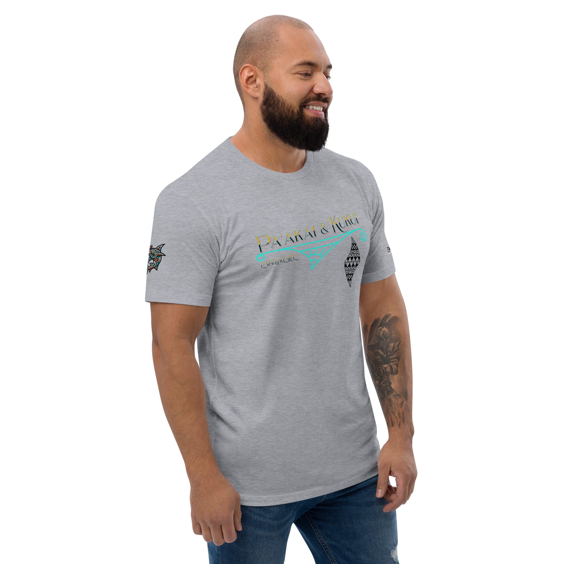 Paʻakai Filigree Hawaiian Fitted T-Shirt — Polynesian Streetwear Premium Tee T-shirt Pa'akai & Kukui