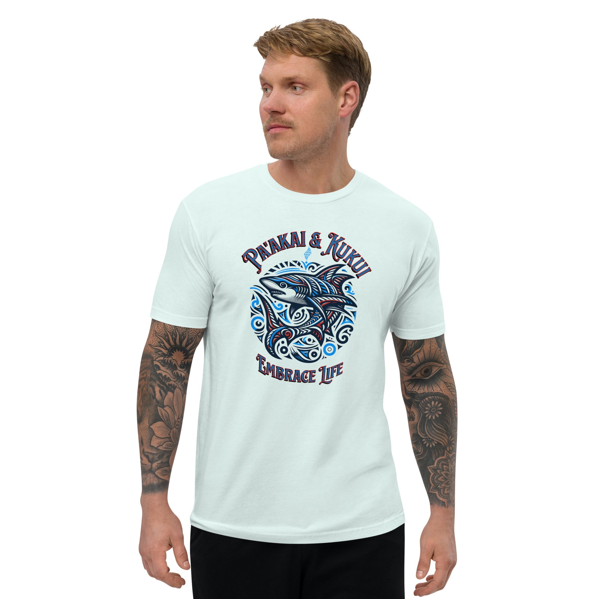 Tribal Shark Short Sleeve T-shirt T-shirt Pa'akai & Kukui