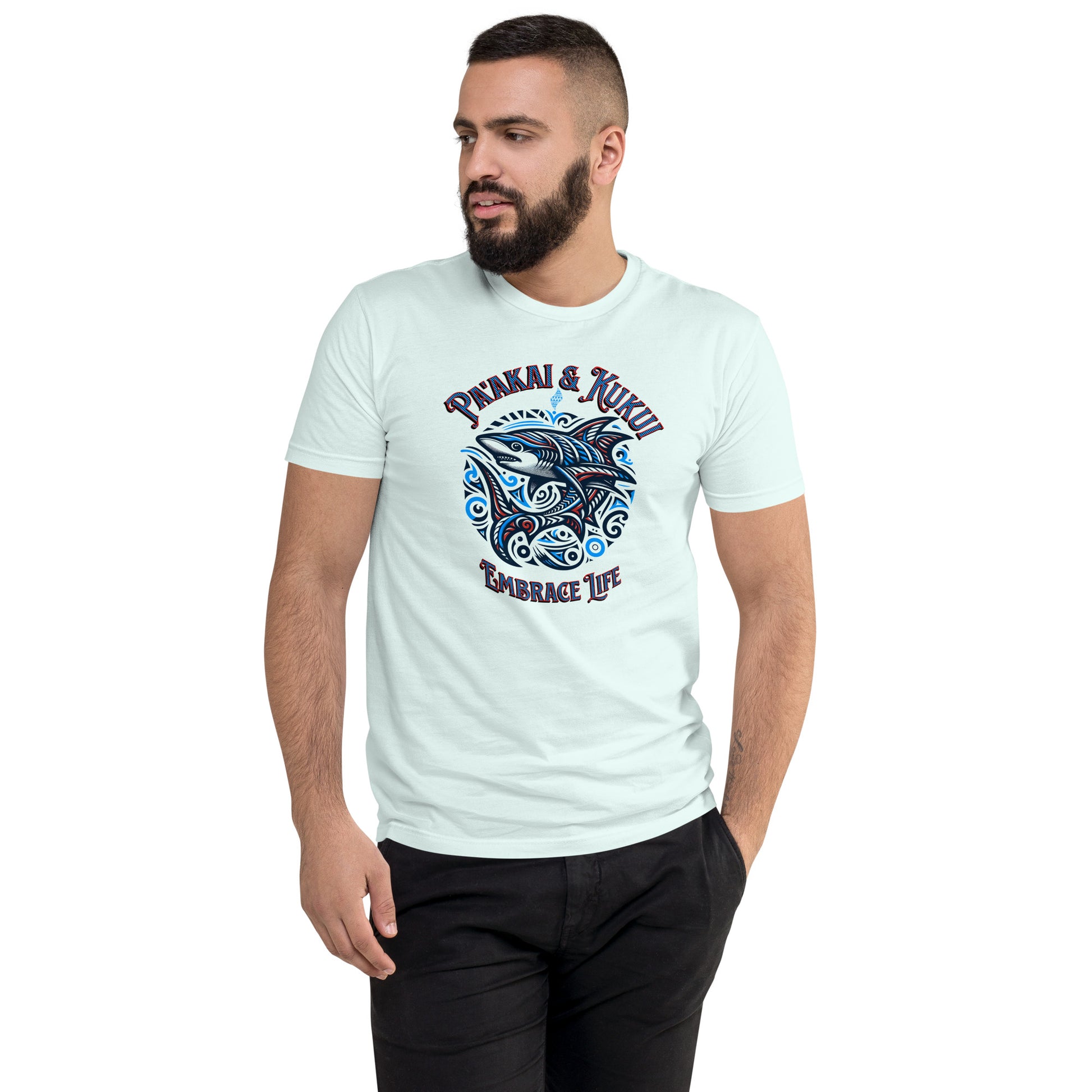Tribal Shark Short Sleeve T-shirt T-shirt Pa'akai & Kukui