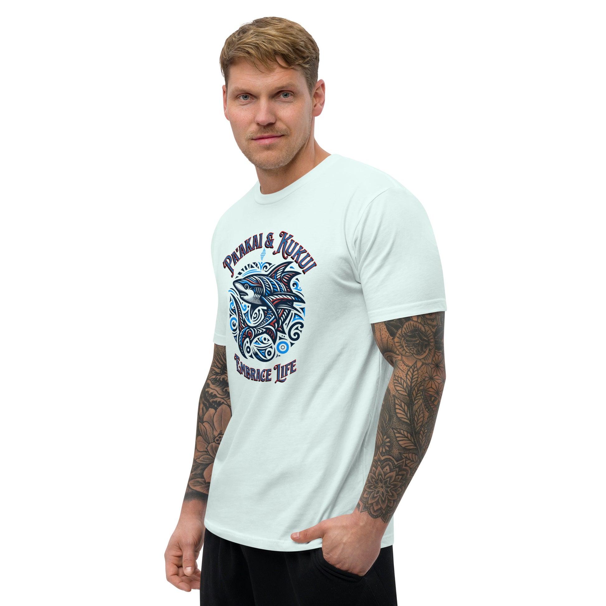 Tribal Shark Short Sleeve T-shirt T-shirt Pa'akai & Kukui