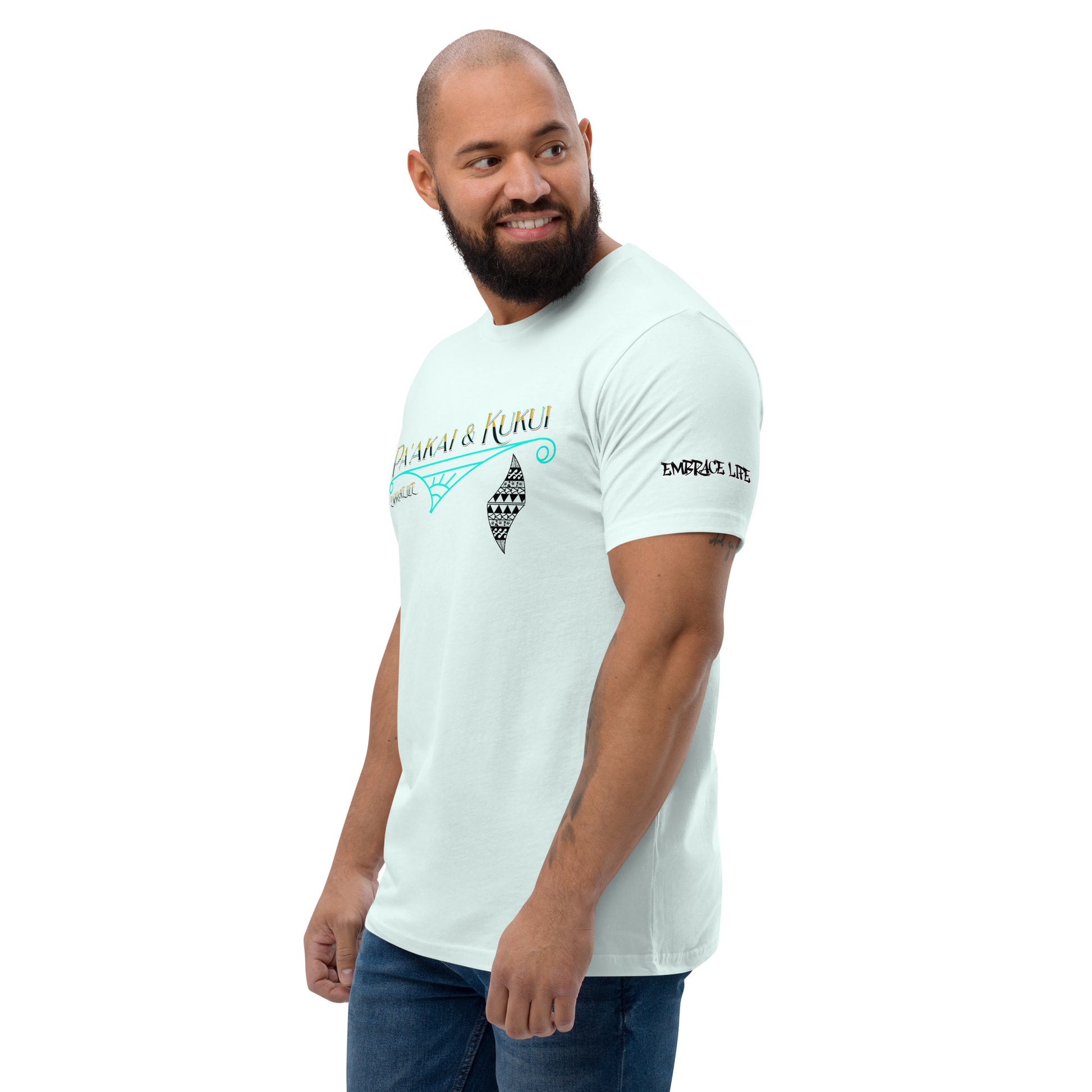 Paʻakai Filigree Hawaiian Fitted T-Shirt — Polynesian Streetwear Premium Tee T-shirt Pa'akai & Kukui