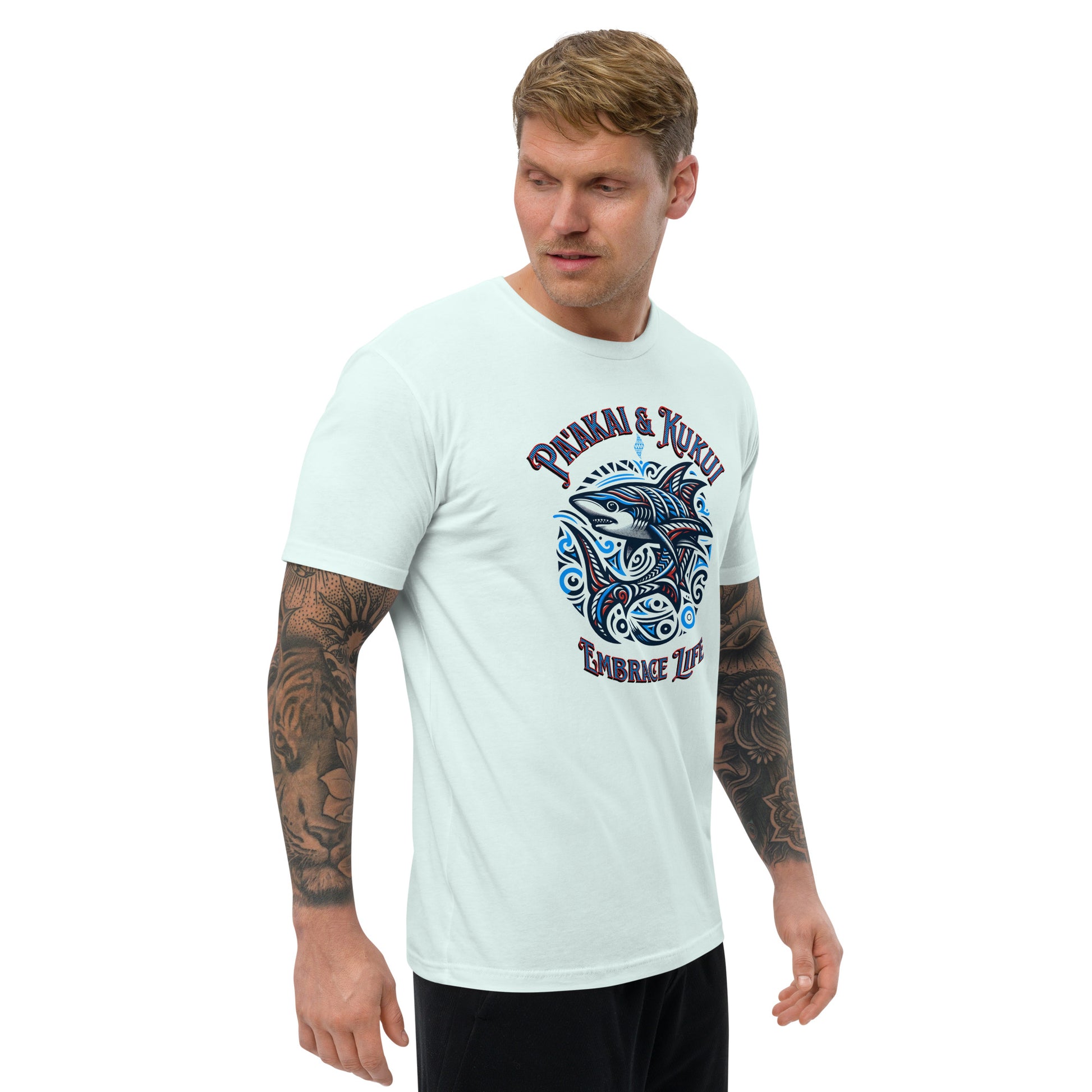 Tribal Shark Short Sleeve T-shirt T-shirt Pa'akai & Kukui