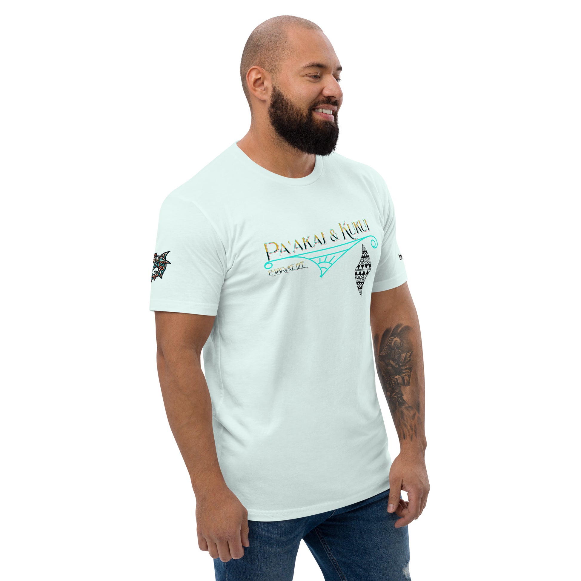 Paʻakai Filigree Hawaiian Fitted T-Shirt — Polynesian Streetwear Premium Tee T-shirt Pa'akai & Kukui