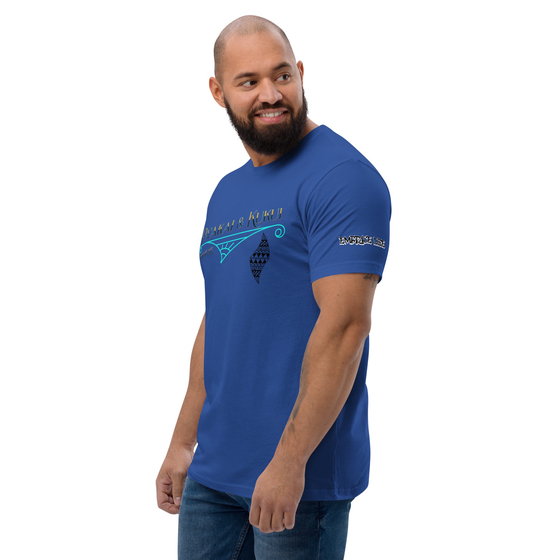 Paʻakai Filigree Hawaiian Fitted T-Shirt — Polynesian Streetwear Premium Tee T-shirt Pa'akai & Kukui