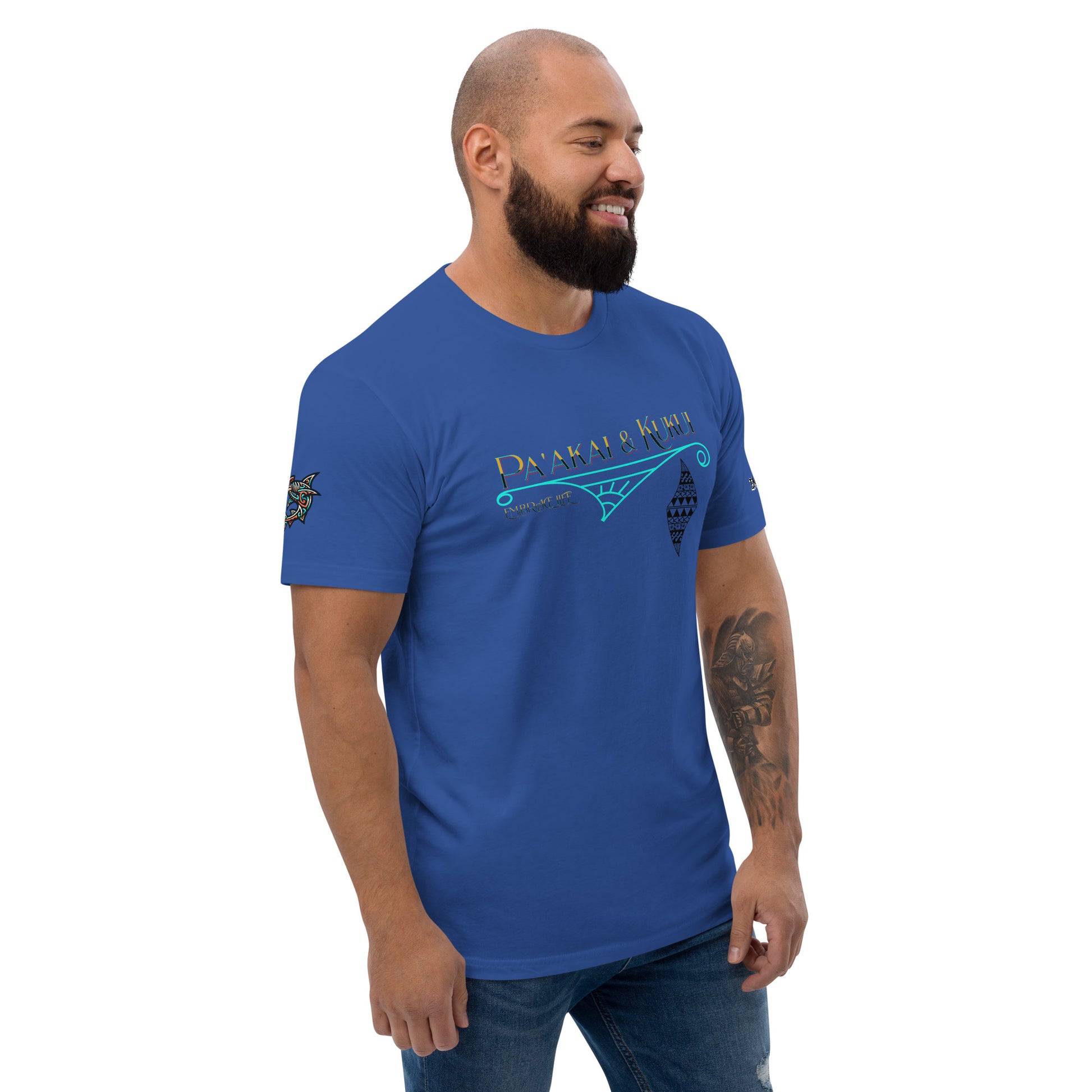 Paʻakai Filigree Hawaiian Fitted T-Shirt — Polynesian Streetwear Premium Tee T-shirt Pa'akai & Kukui