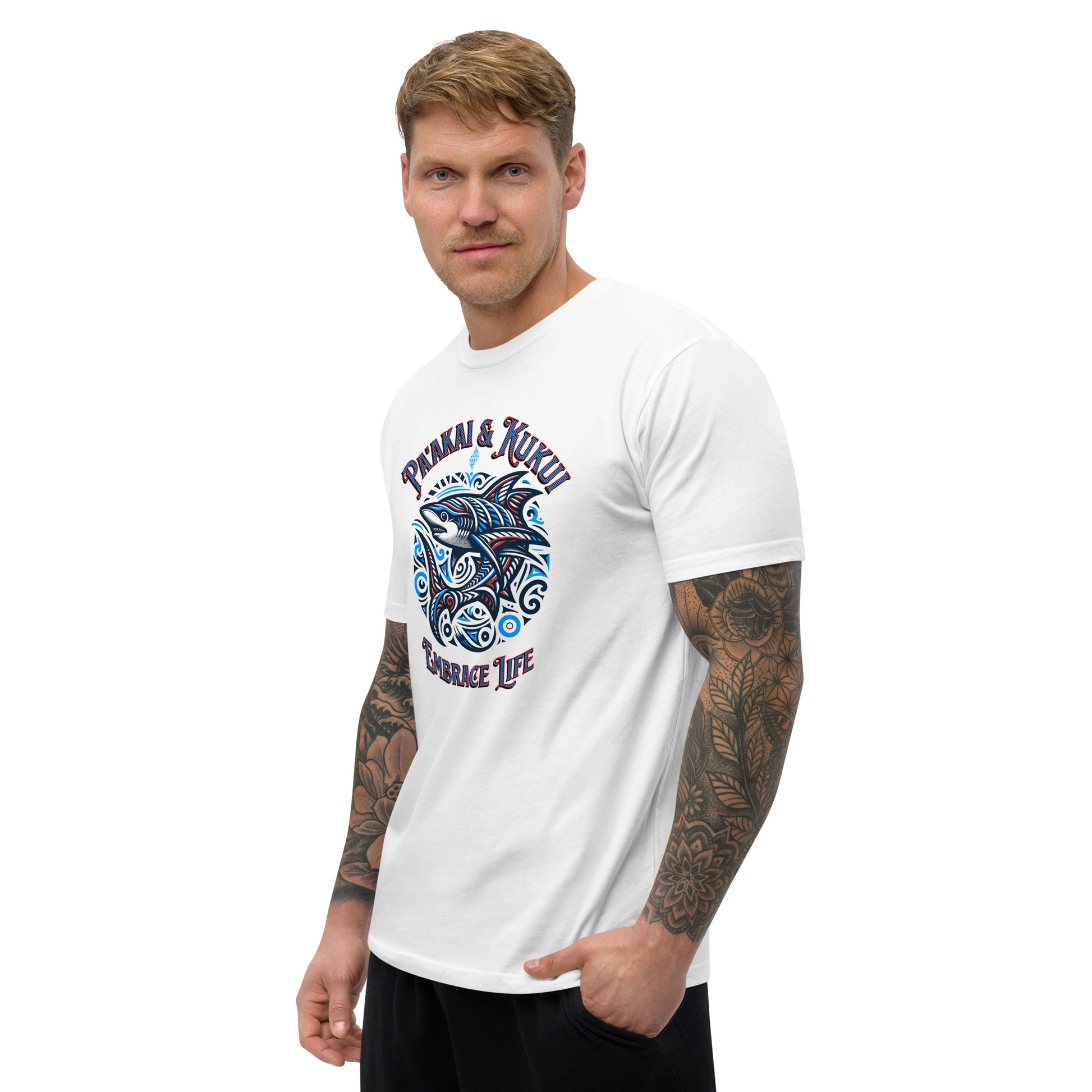 Tribal Shark Short Sleeve T-shirt T-shirt Pa'akai & Kukui