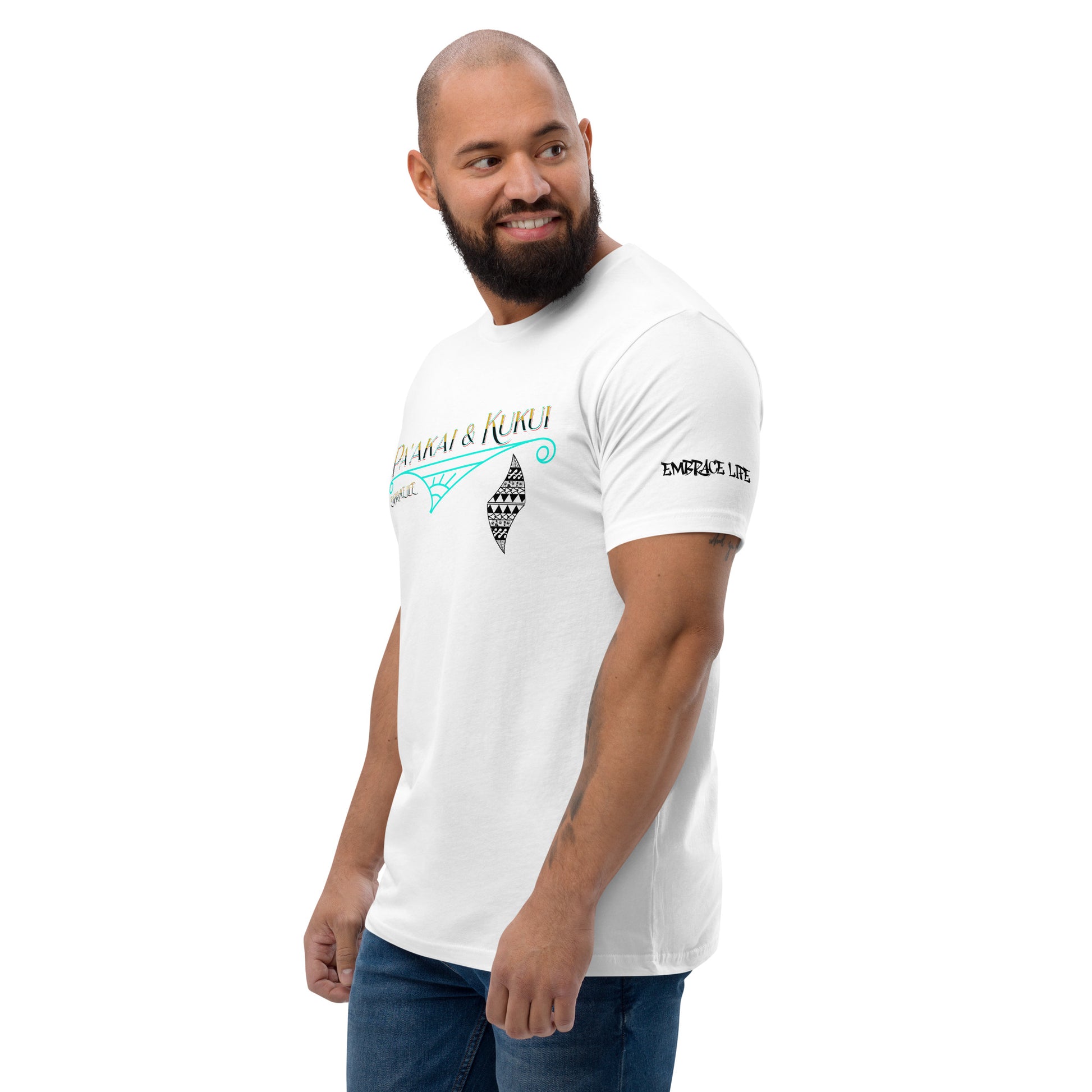 Paʻakai Filigree Hawaiian Fitted T-Shirt — Polynesian Streetwear Premium Tee T-shirt Pa'akai & Kukui