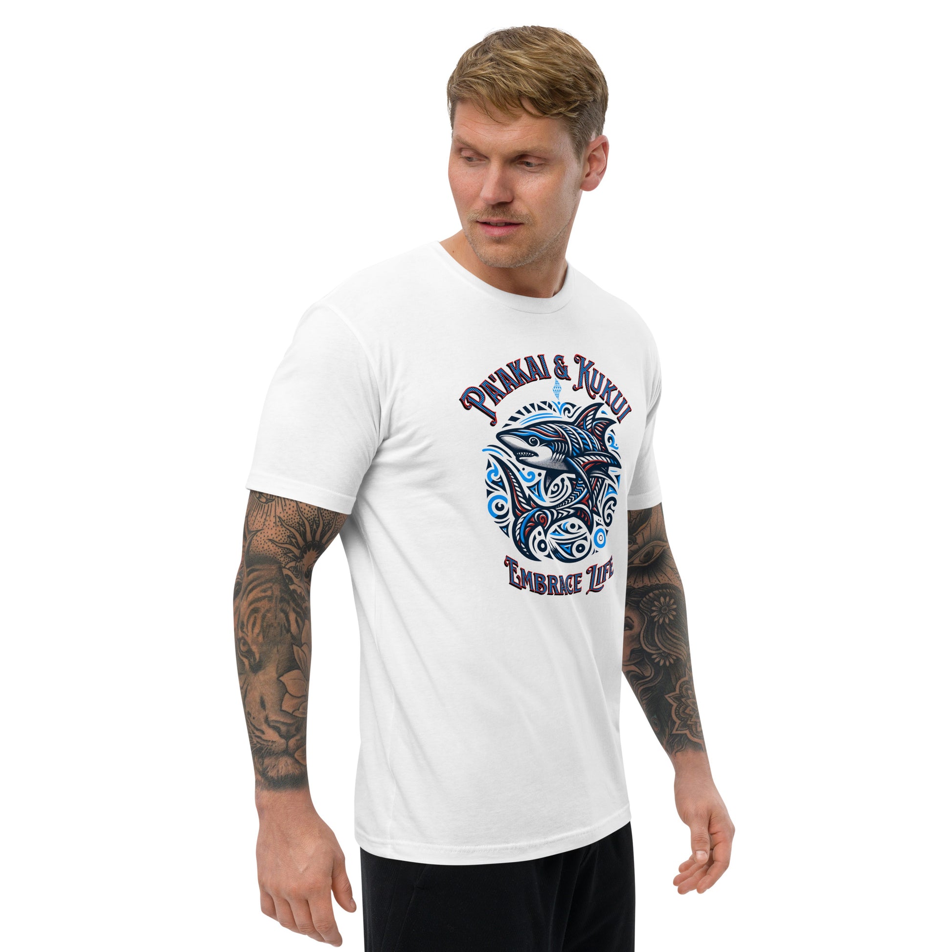 Tribal Shark Short Sleeve T-shirt T-shirt Pa'akai & Kukui