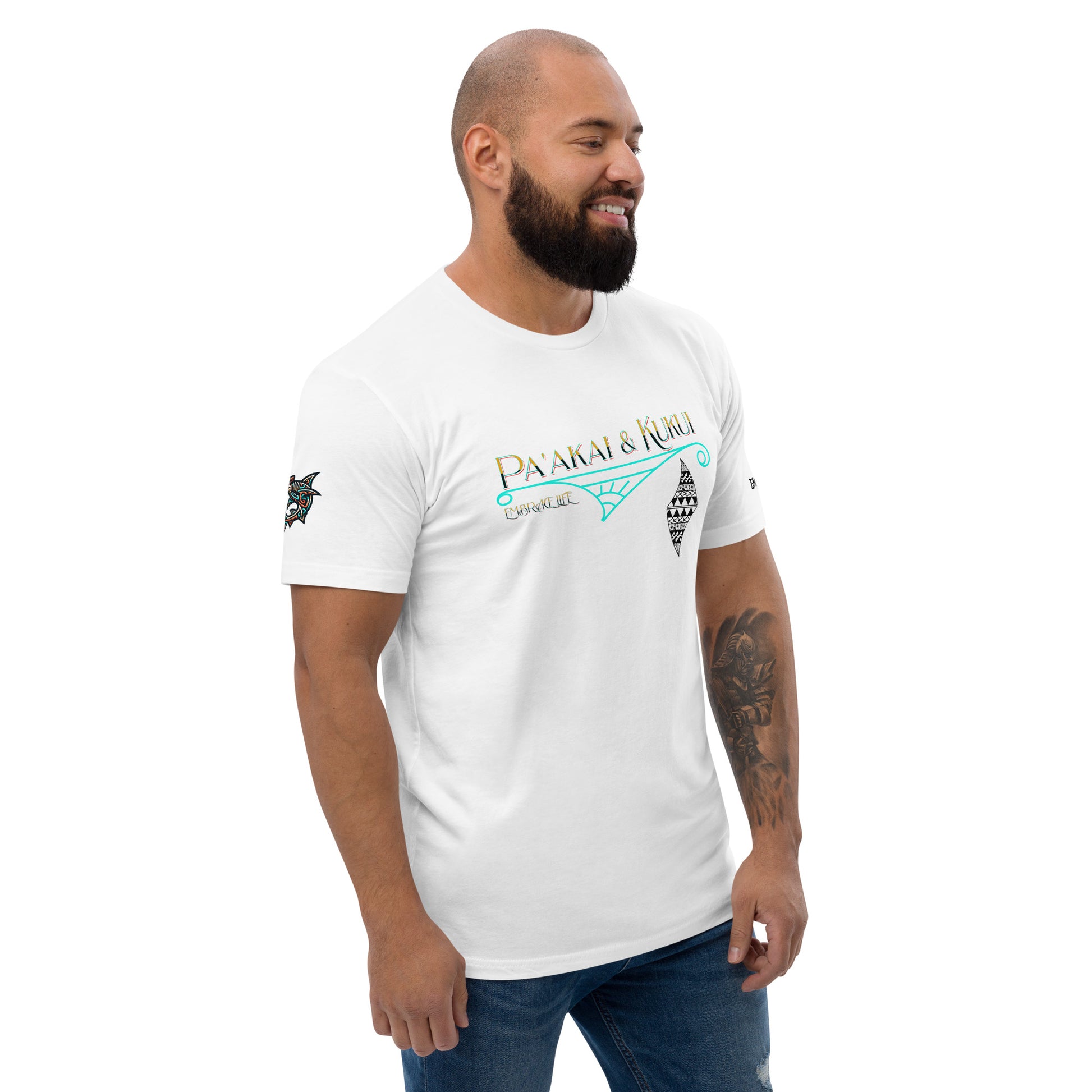 Paʻakai Filigree Hawaiian Fitted T-Shirt — Polynesian Streetwear Premium Tee T-shirt Pa'akai & Kukui