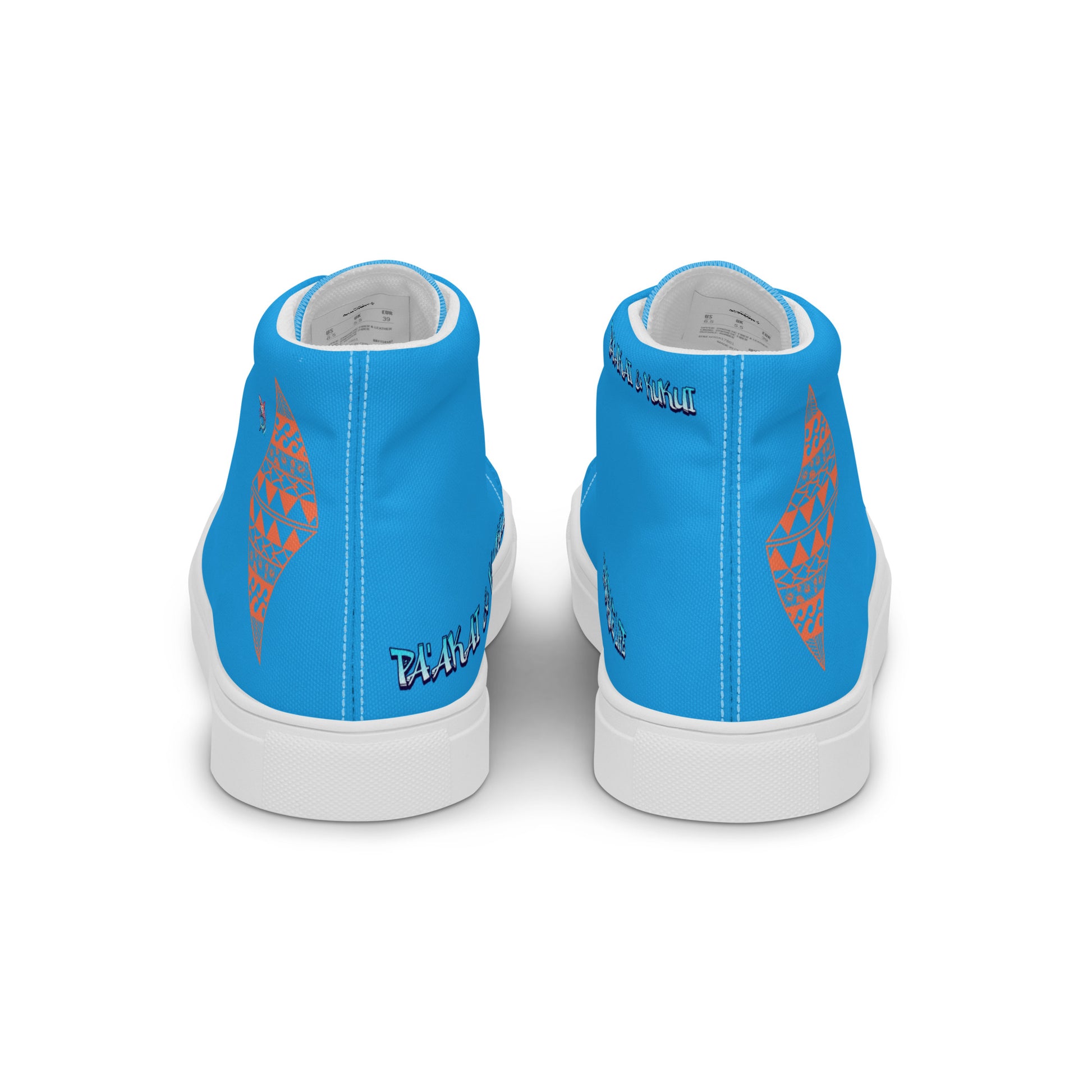 Pa'akai & Kukui Logo Men’s high top canvas shoes Men's High Top Canvas Shoes Pa'akai & Kukui