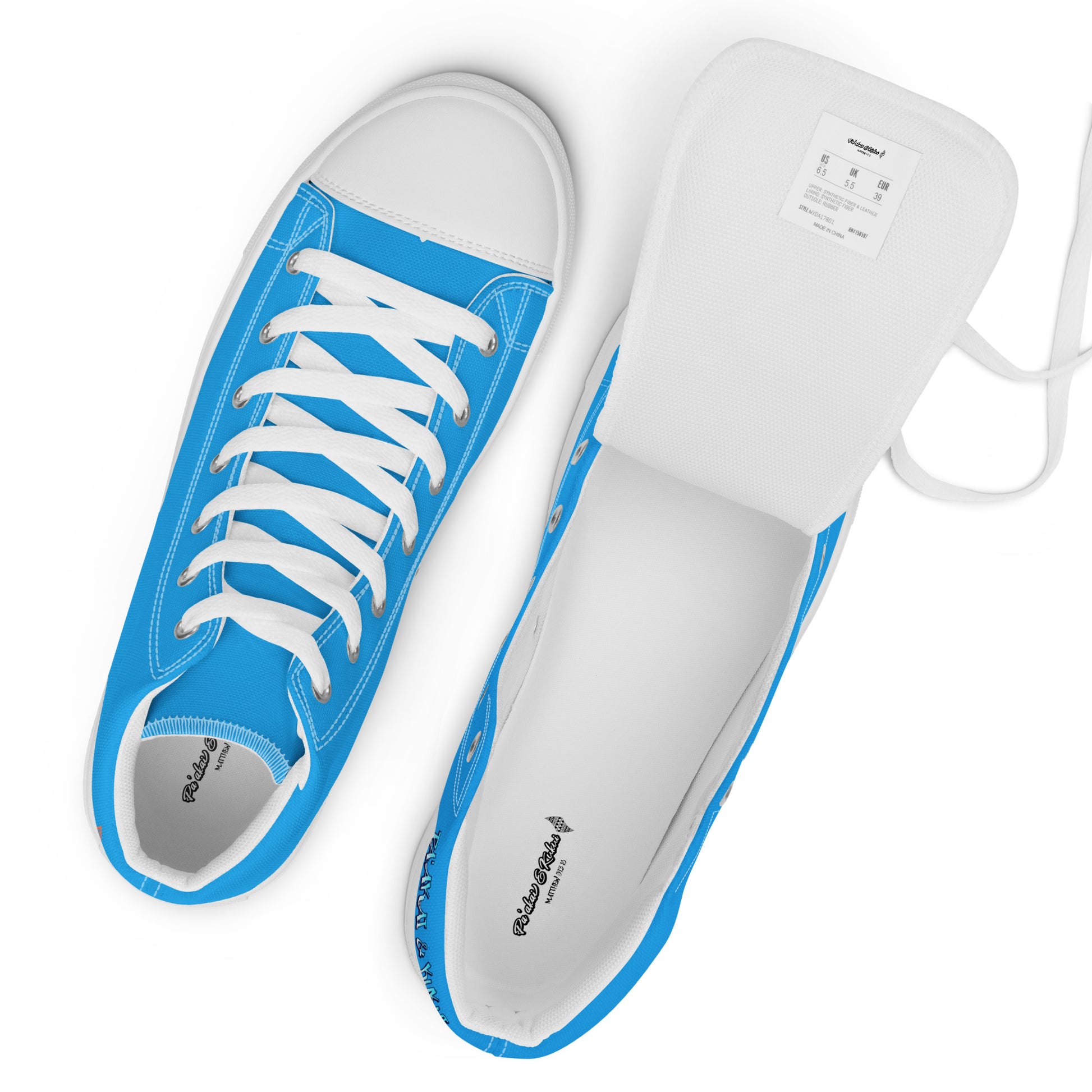 Pa'akai & Kukui Logo Men’s high top canvas shoes Men's High Top Canvas Shoes Pa'akai & Kukui