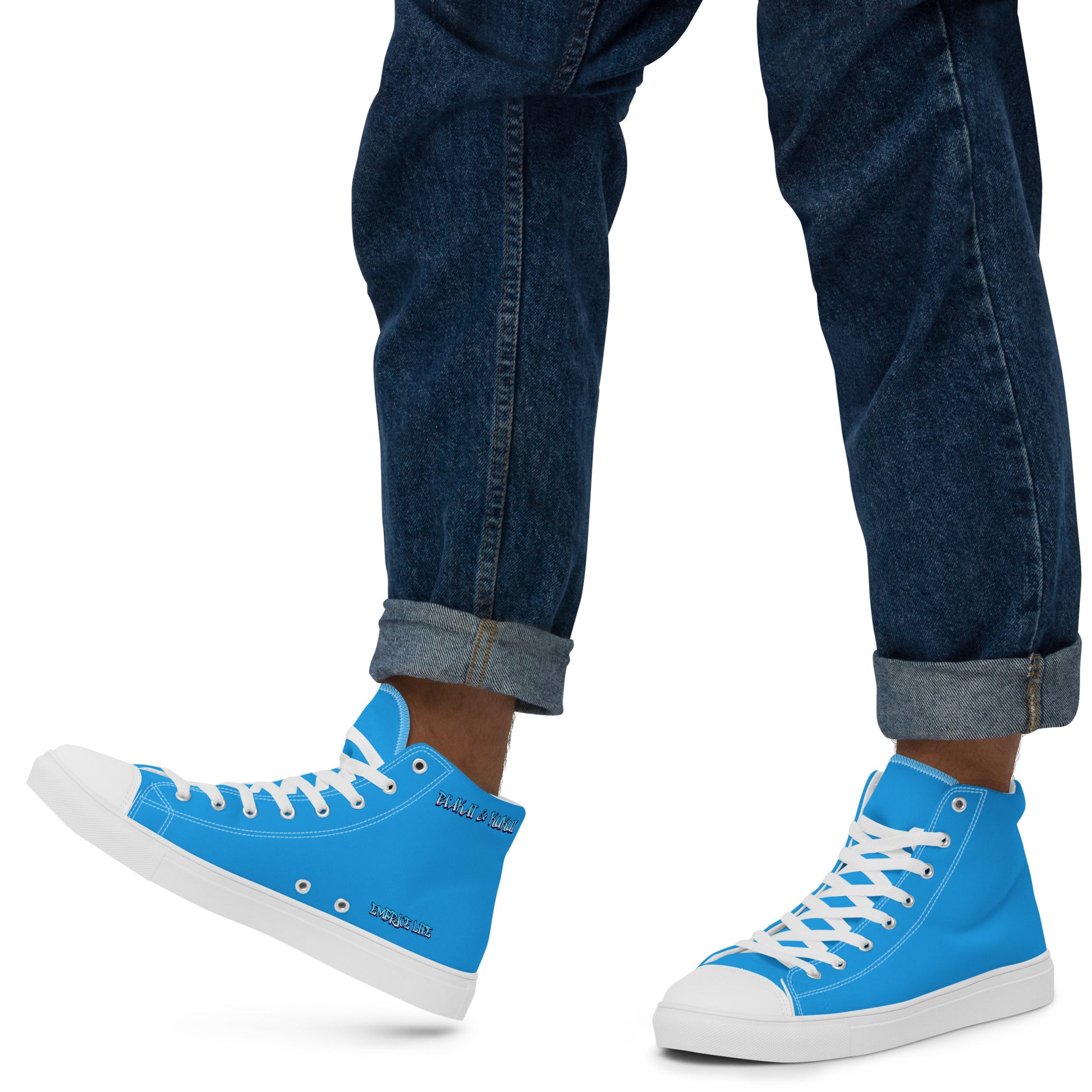 Pa'akai & Kukui Logo Men’s high top canvas shoes Men's High Top Canvas Shoes Pa'akai & Kukui