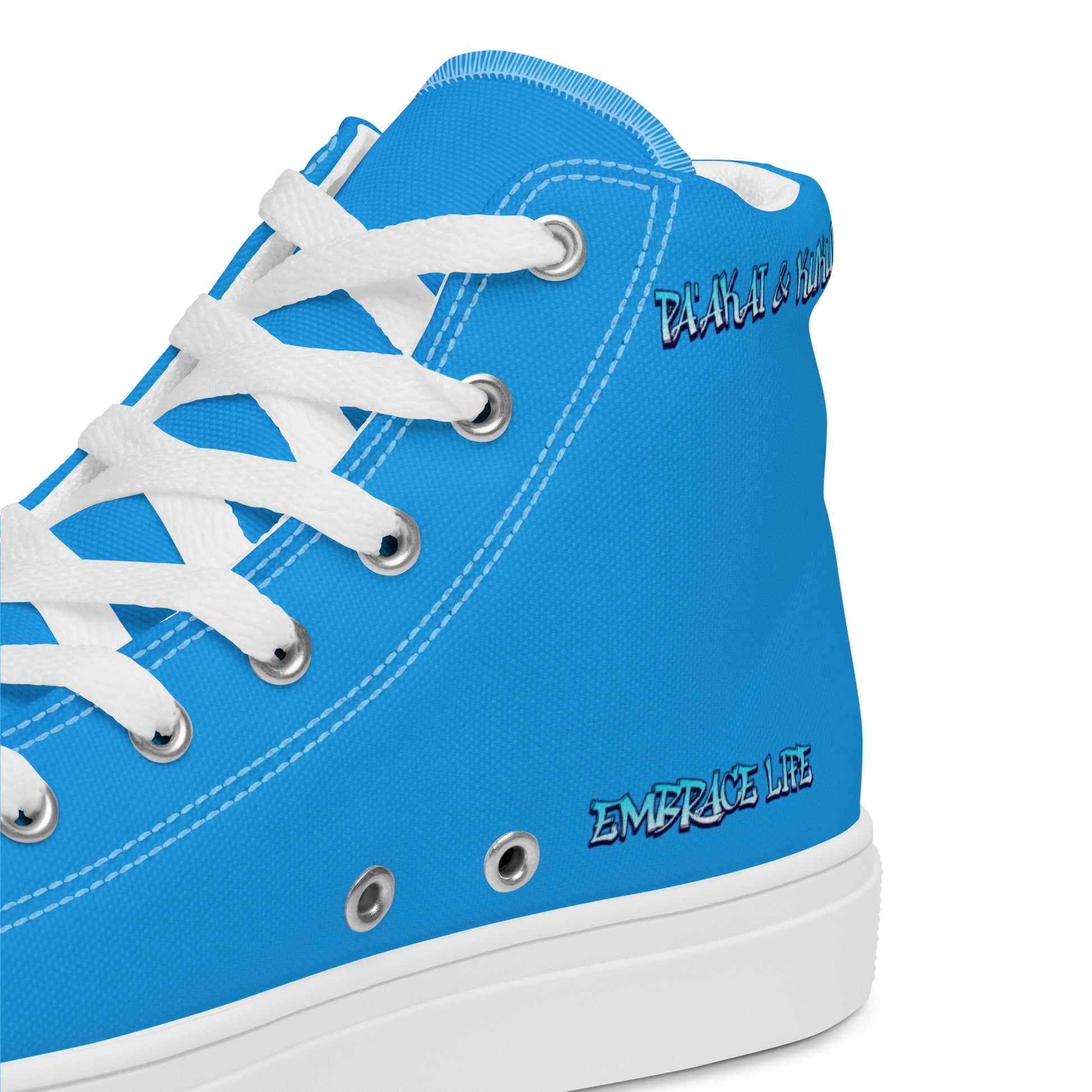 Pa'akai & Kukui Logo Men’s high top canvas shoes Men's High Top Canvas Shoes Pa'akai & Kukui