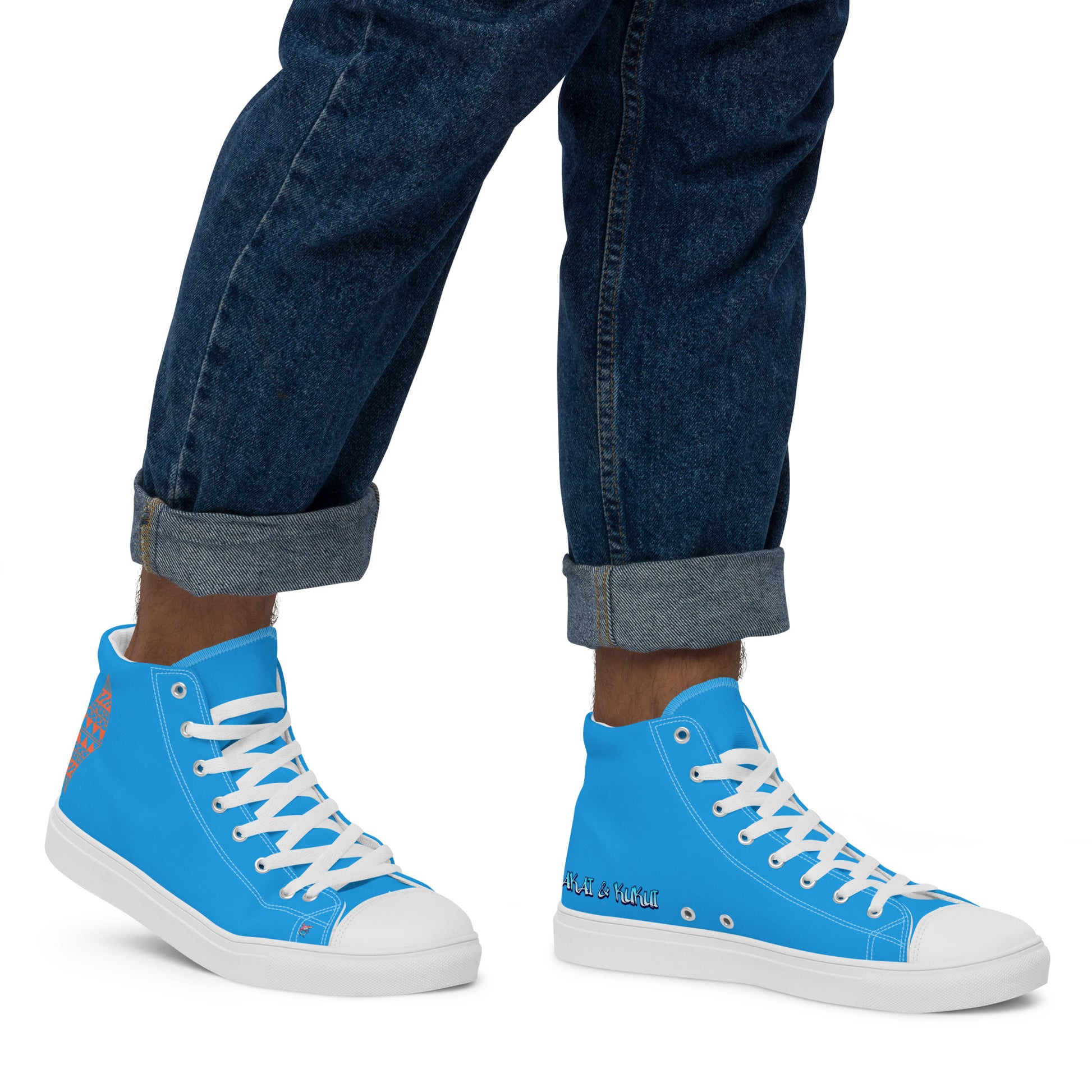 Pa'akai & Kukui Logo Men’s high top canvas shoes Men's High Top Canvas Shoes Pa'akai & Kukui