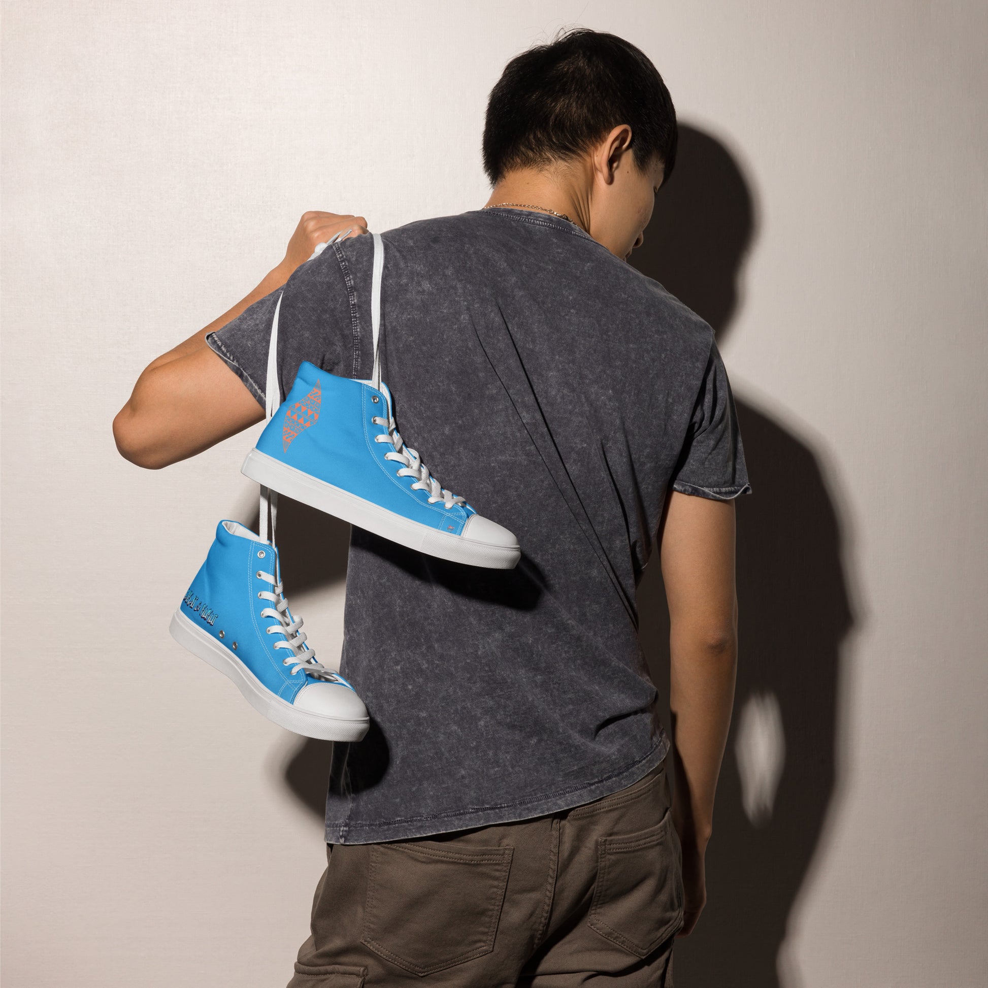 Pa'akai & Kukui Logo Men’s high top canvas shoes Men's High Top Canvas Shoes Pa'akai & Kukui